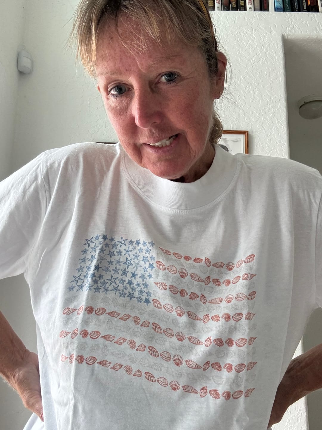 Customer photo review of Seashell + Starfish Flag