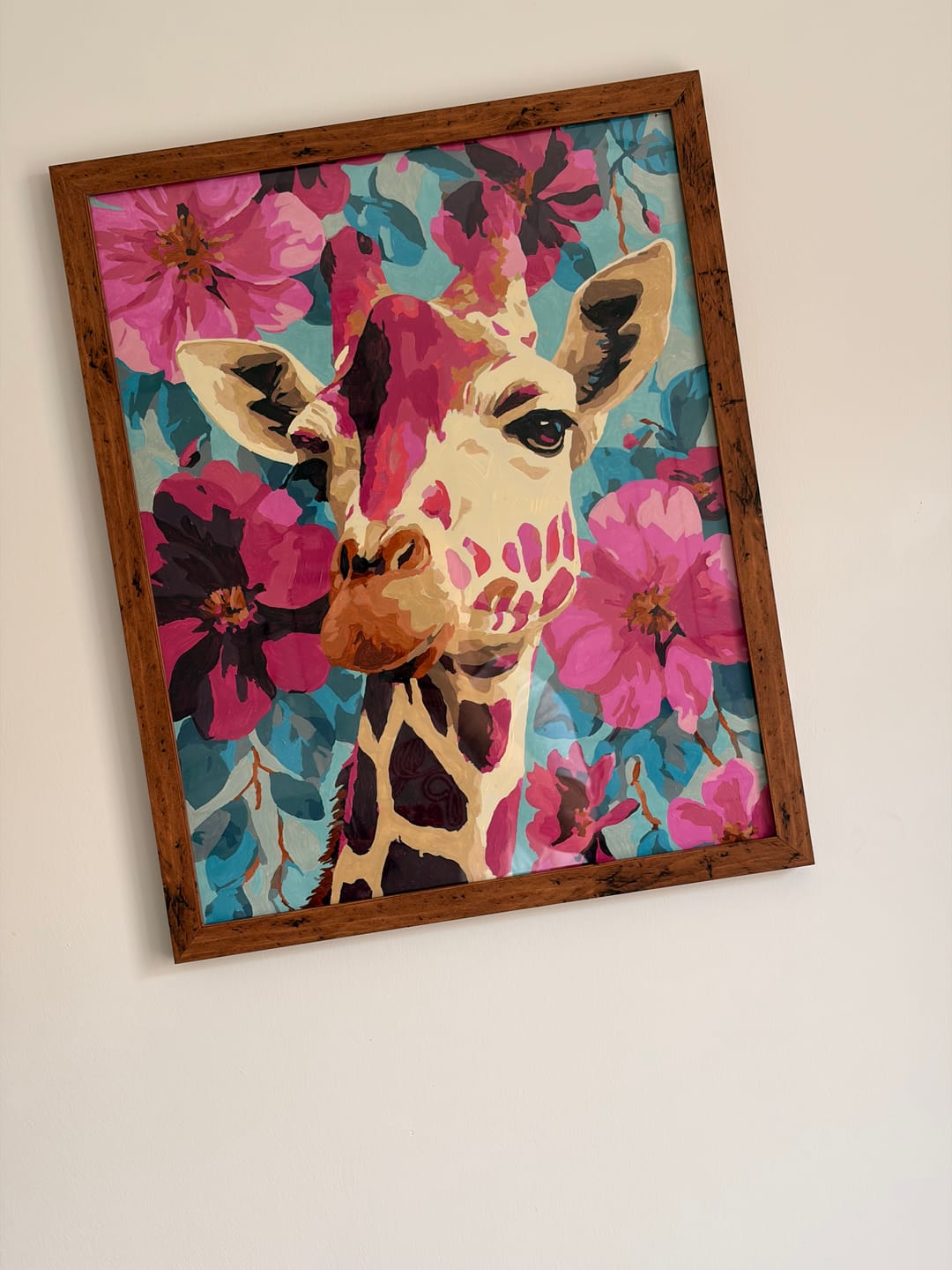 Customer photo review of Purple Giraffe | Paint by Number