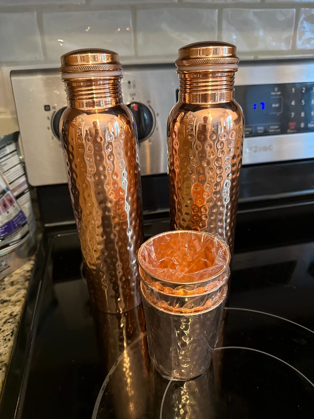 Customer photo review of Himalayan Ayurvedic Pure Copper Bottle