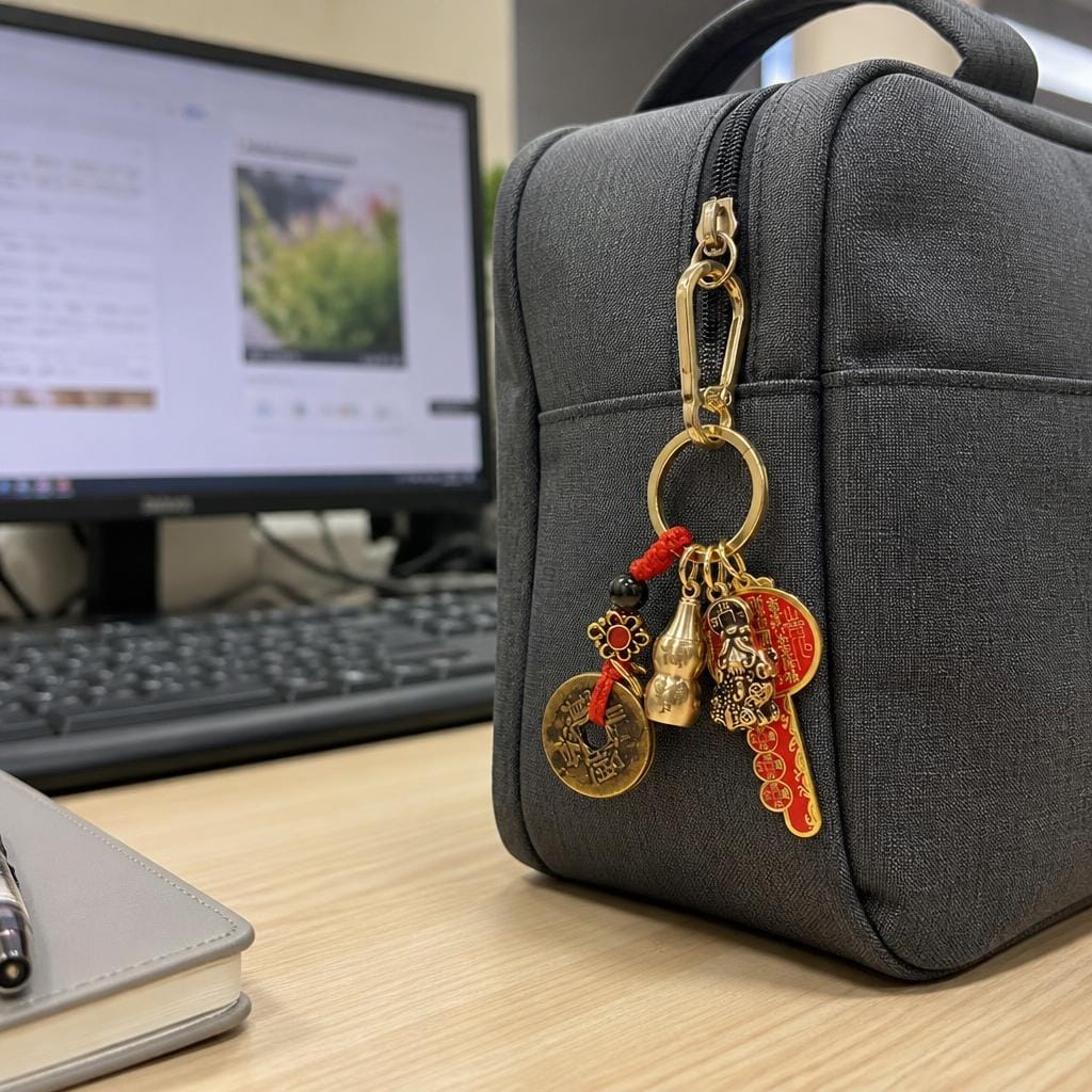 Customer photo review of FuAttract Wealth Fortune Pixiu Chinese Zodiac Calabash Brass Keychain