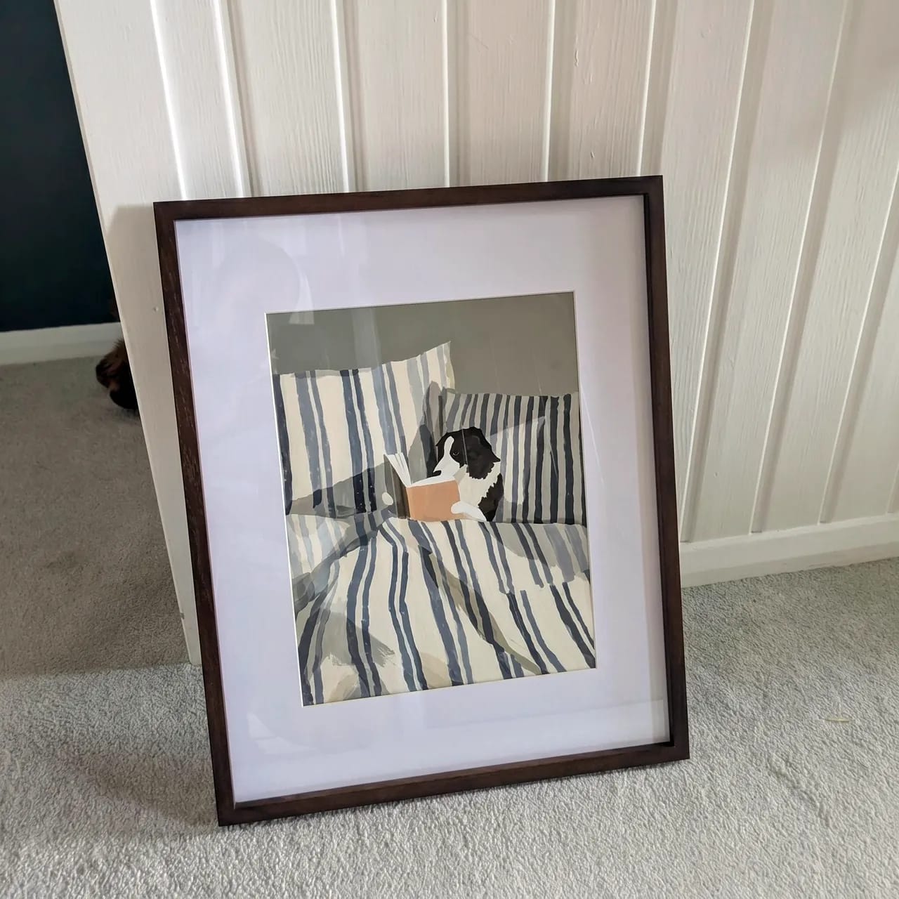 Customer photo review of Border Collie Reading Print