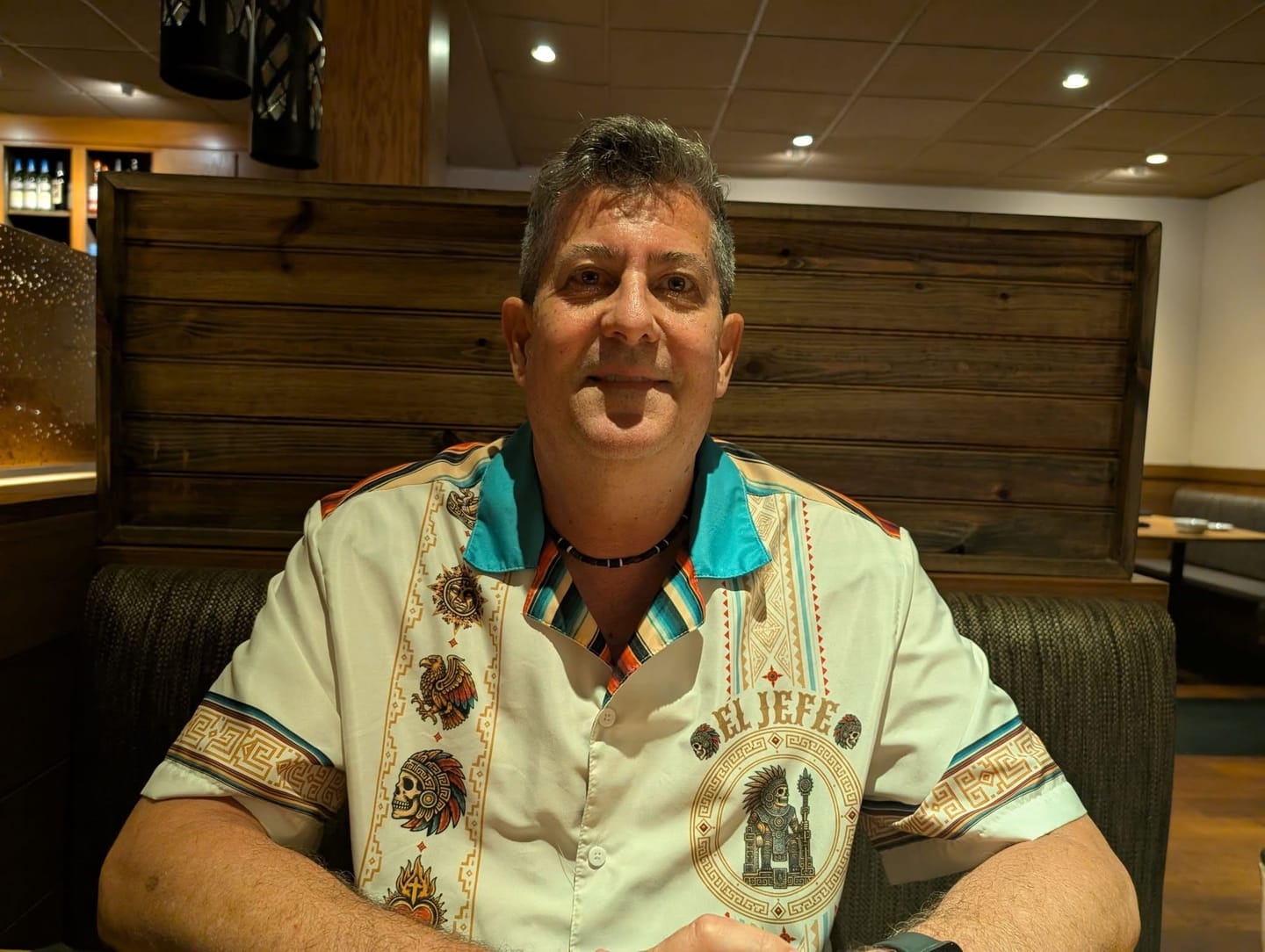 Customer photo review of El Jefe Azteca Hueso Guayabera