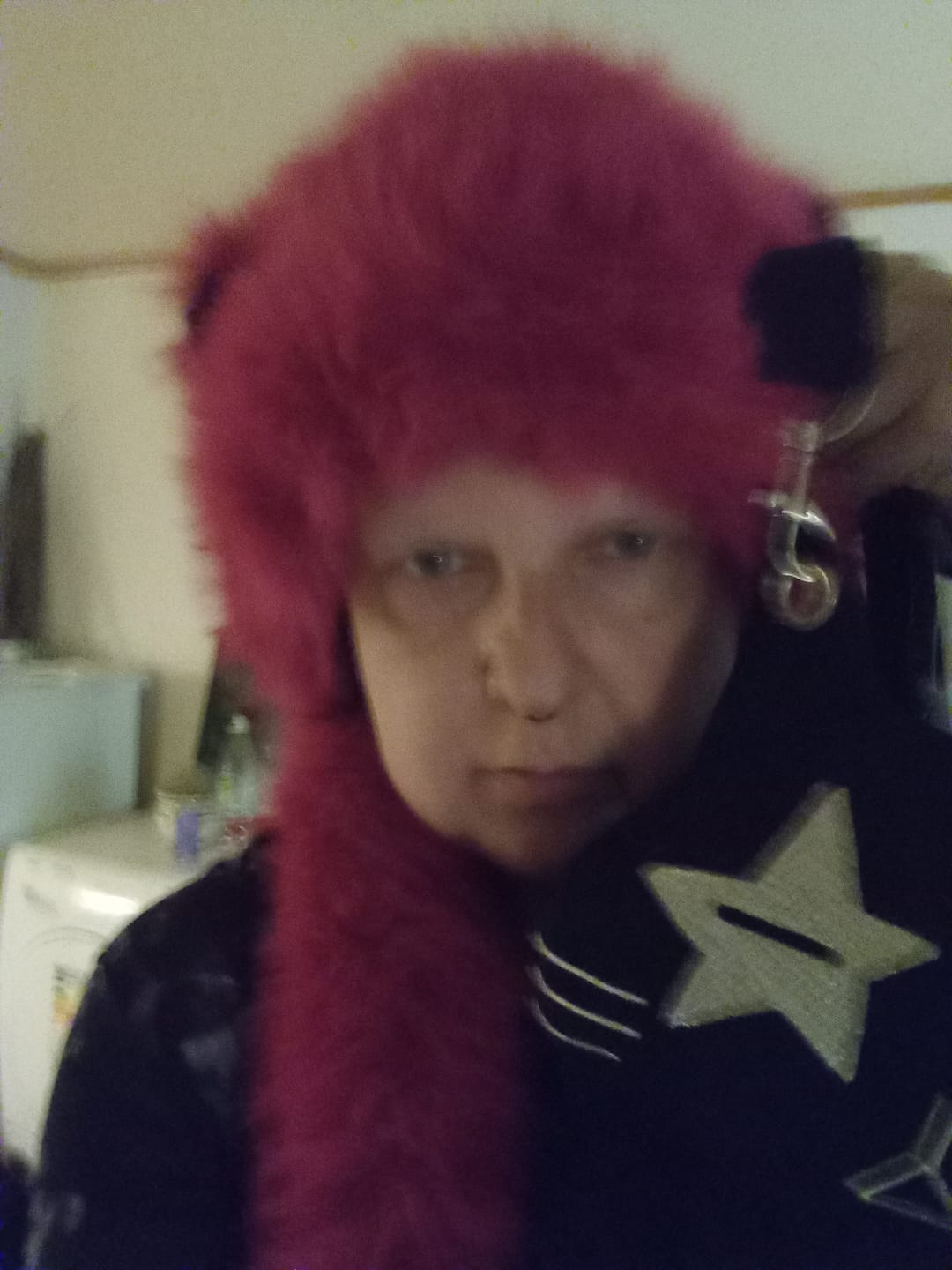 Customer photo review of Harajuku Silly Cat Crossbody Bag