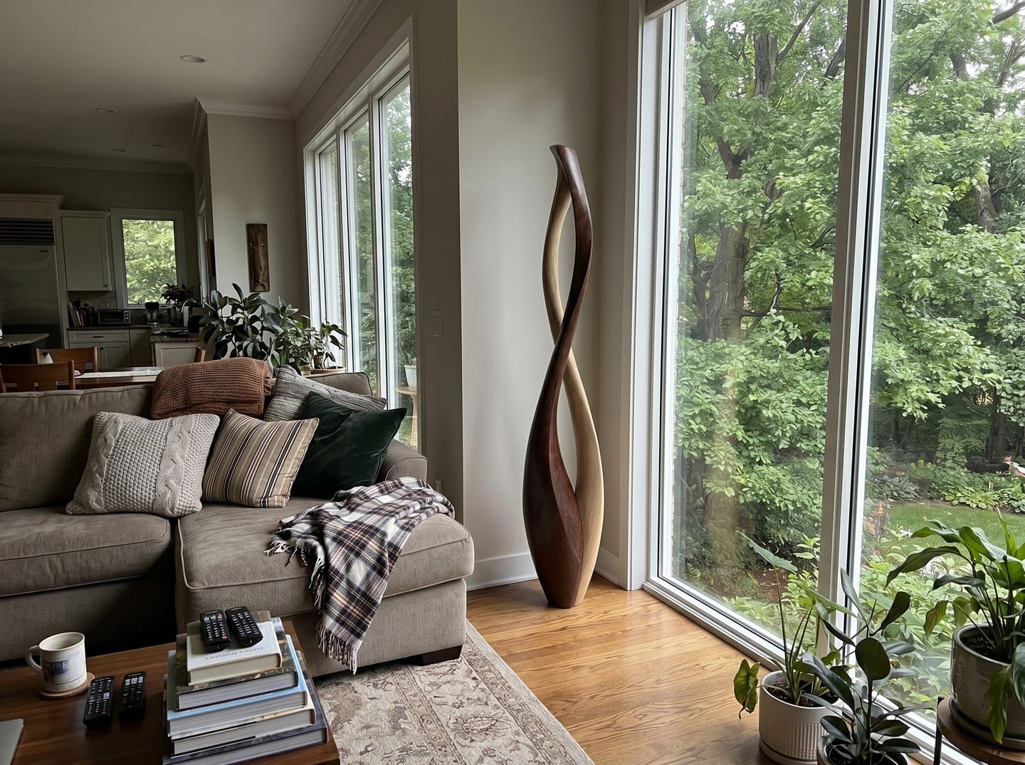 Customer photo review of Contrast in Flow    | Large Wood Sculpture