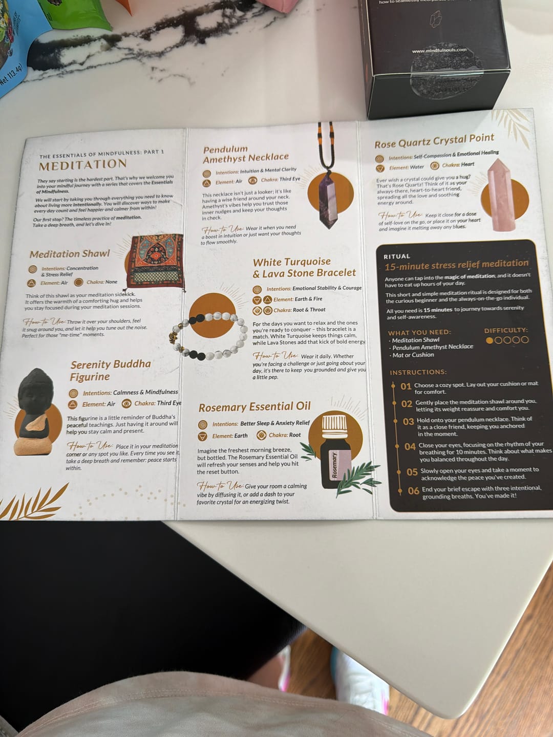 Customer photo review of Mindful Subscription Box