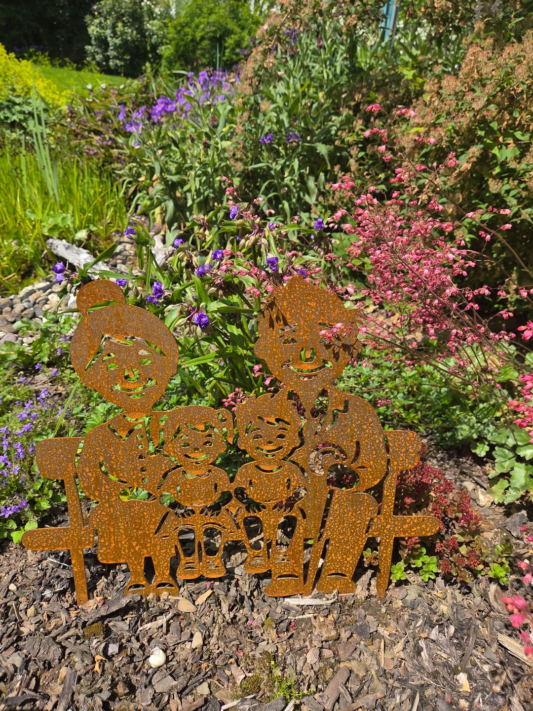 Customer photo review of Gartenstecker Oma & Opa mit Enkelkindern