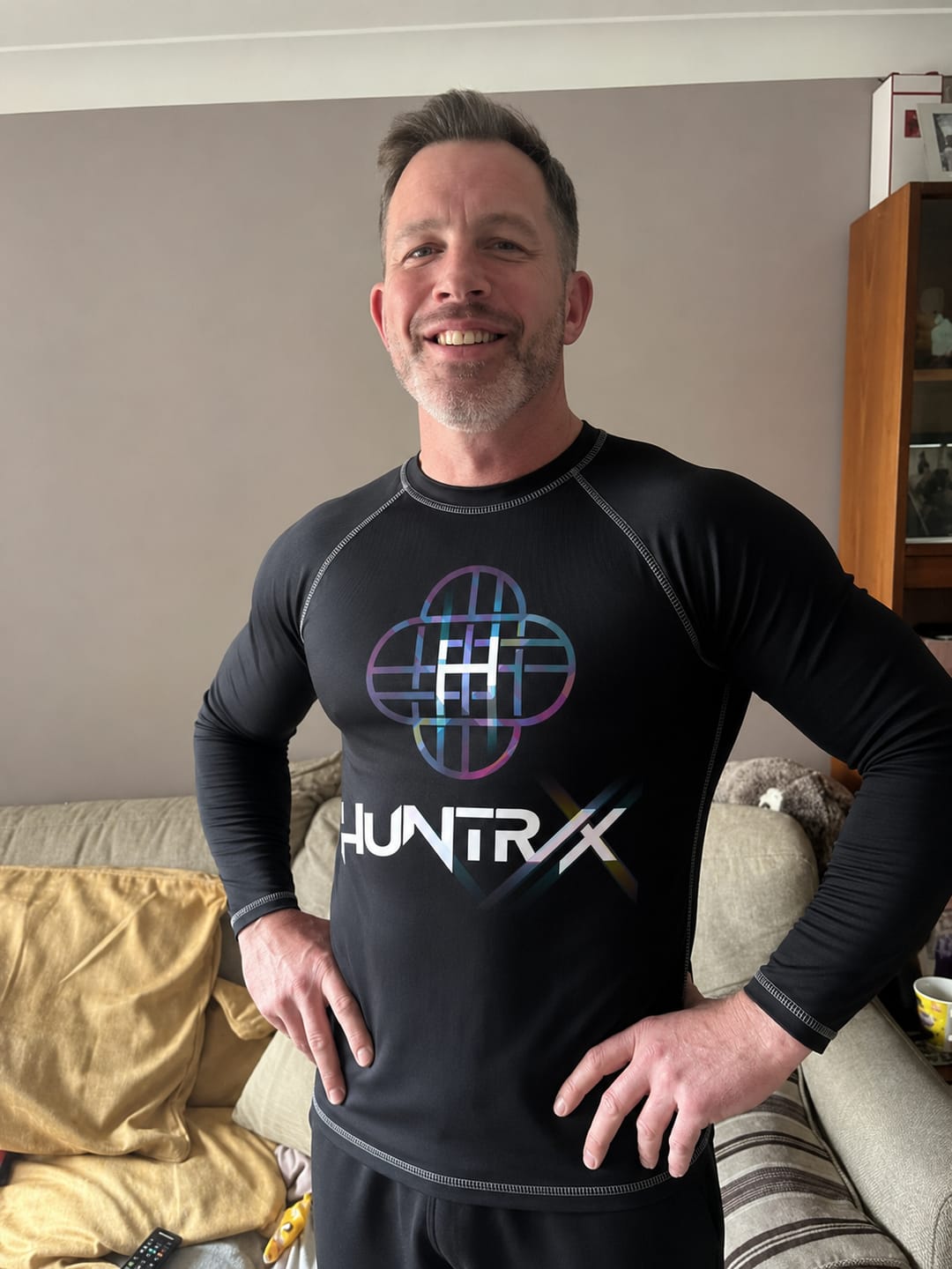 Customer photo review of Design Your Own BJJ Rashguard – UPF 50+ | Combatra