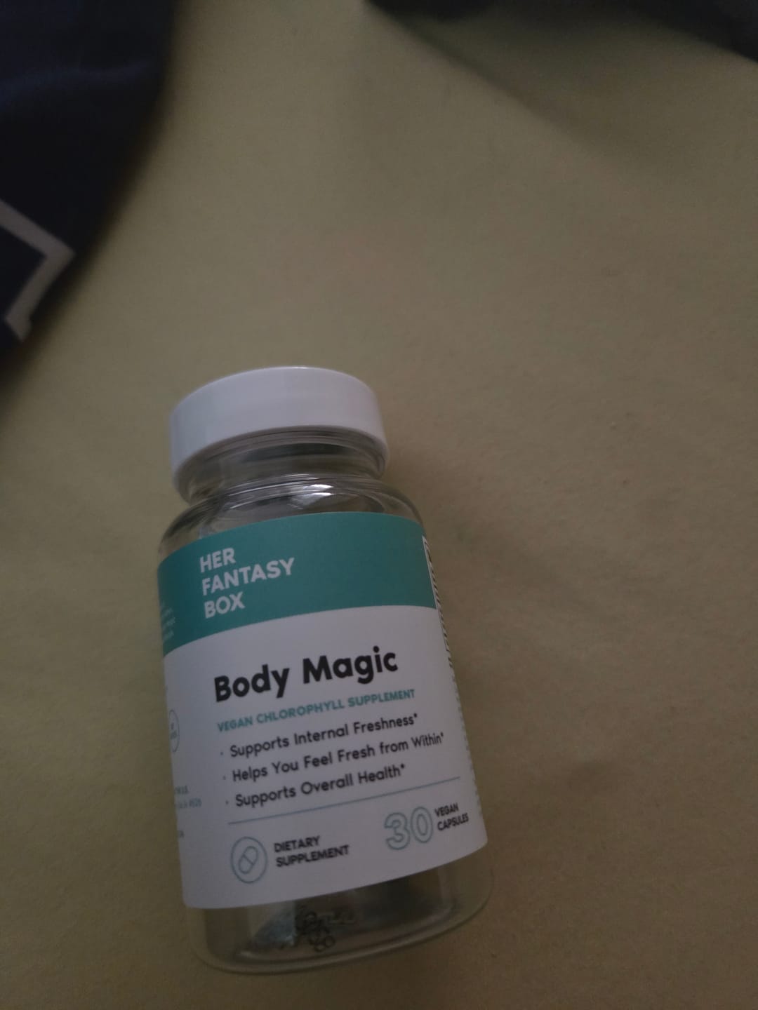 Customer photo review of Body Magic Chlorophyll Pill - For Body Odor, Detox & Skin
