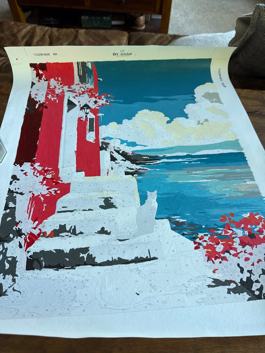 Customer photo review of The red house | Paint by Number