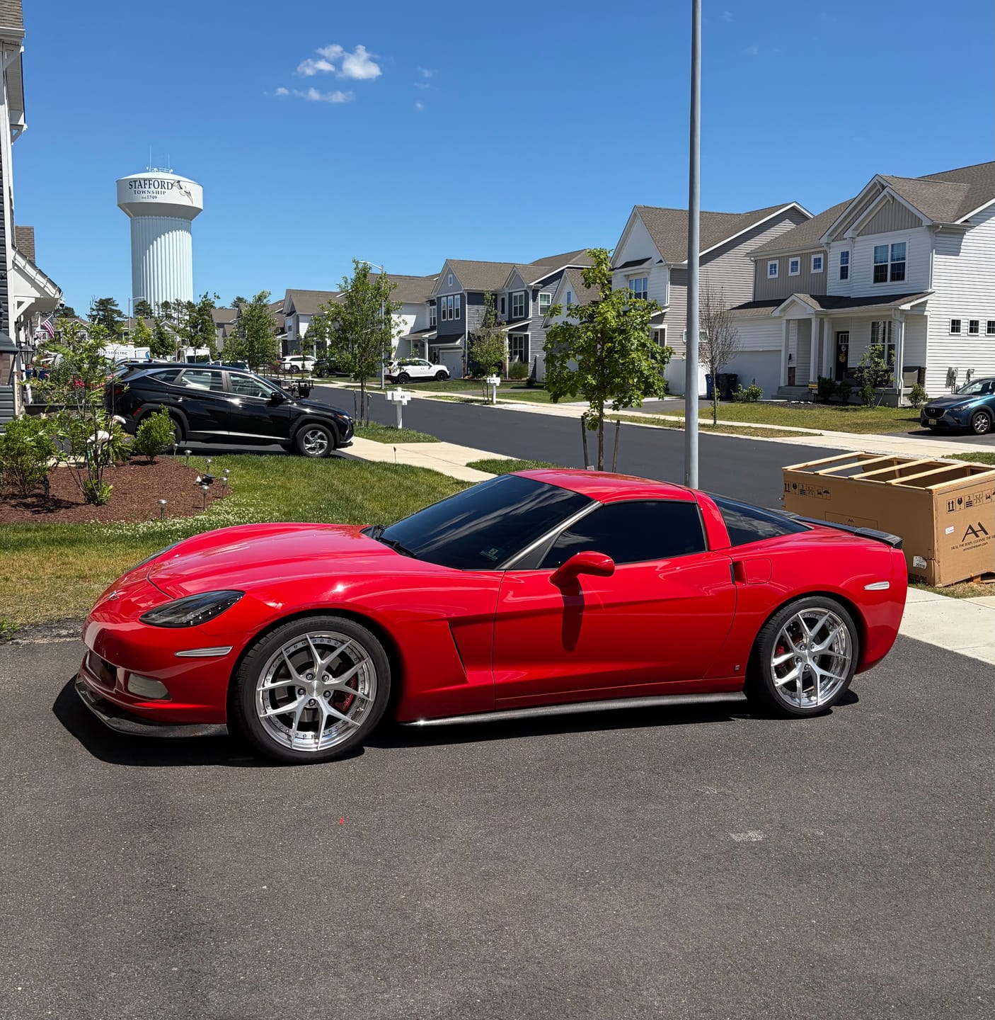Customer photo review of Corvette C6 Base Model Extended Front Splitter Lip & Side Skirts Rocker Panels