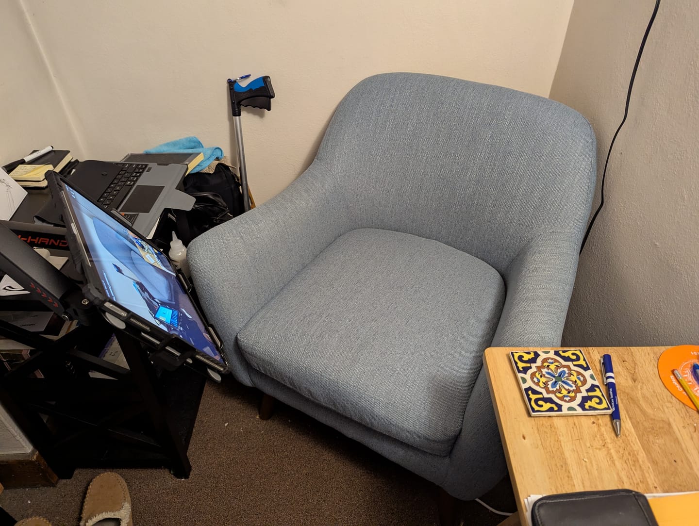 Customer photo review of Laptop Arm Mount for Desk – Adjustable Stand with Gas Spring