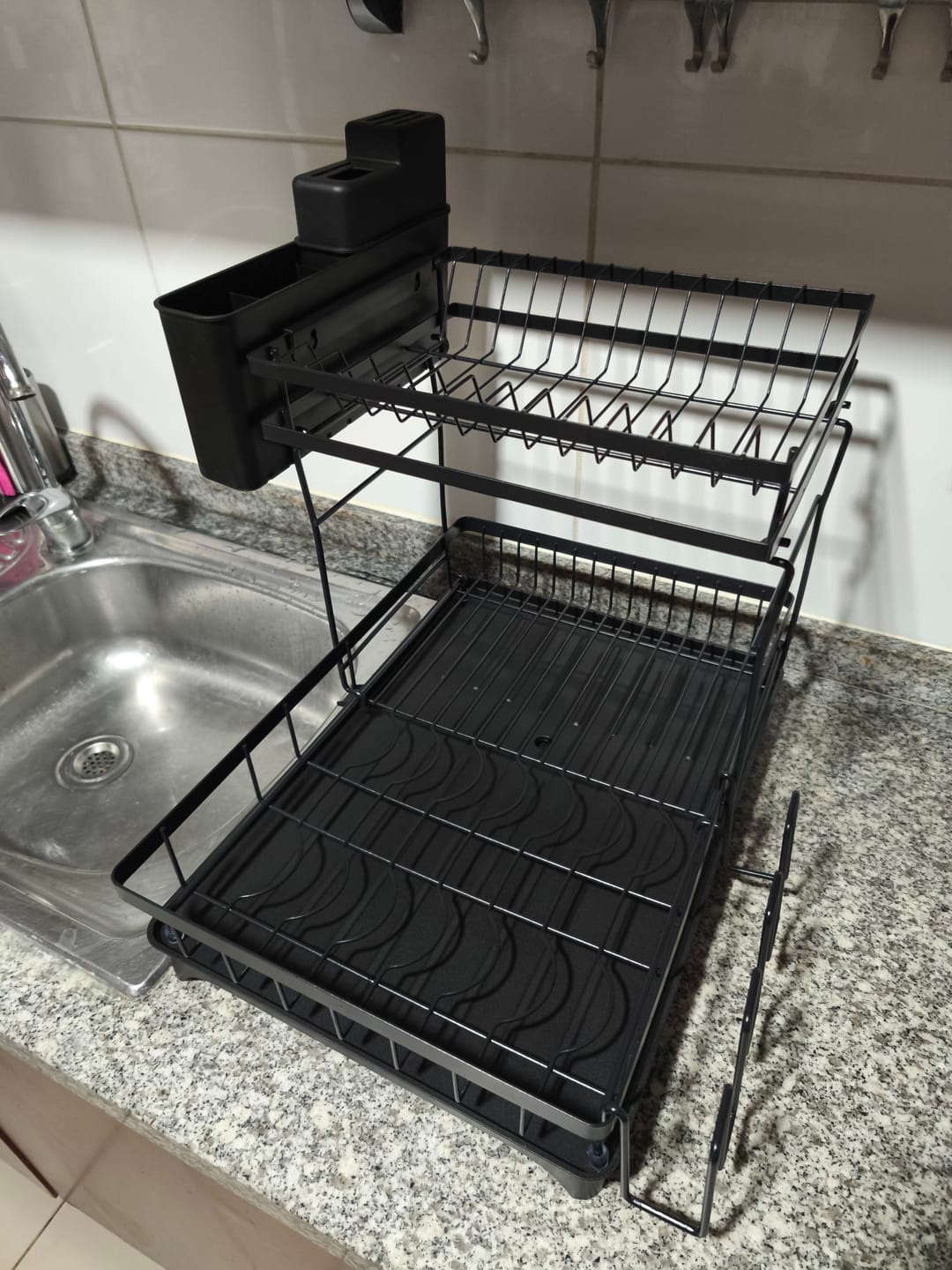 Customer photo review of Escurridor De Platos 2 Niveles Secador Desmontable Loza Inoxidable Rack