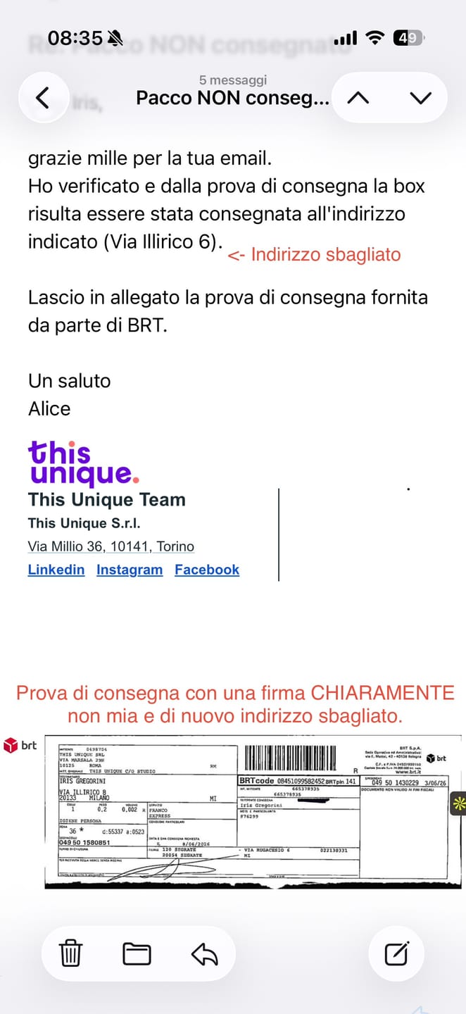 Customer photo review of Spedizione trimestrale