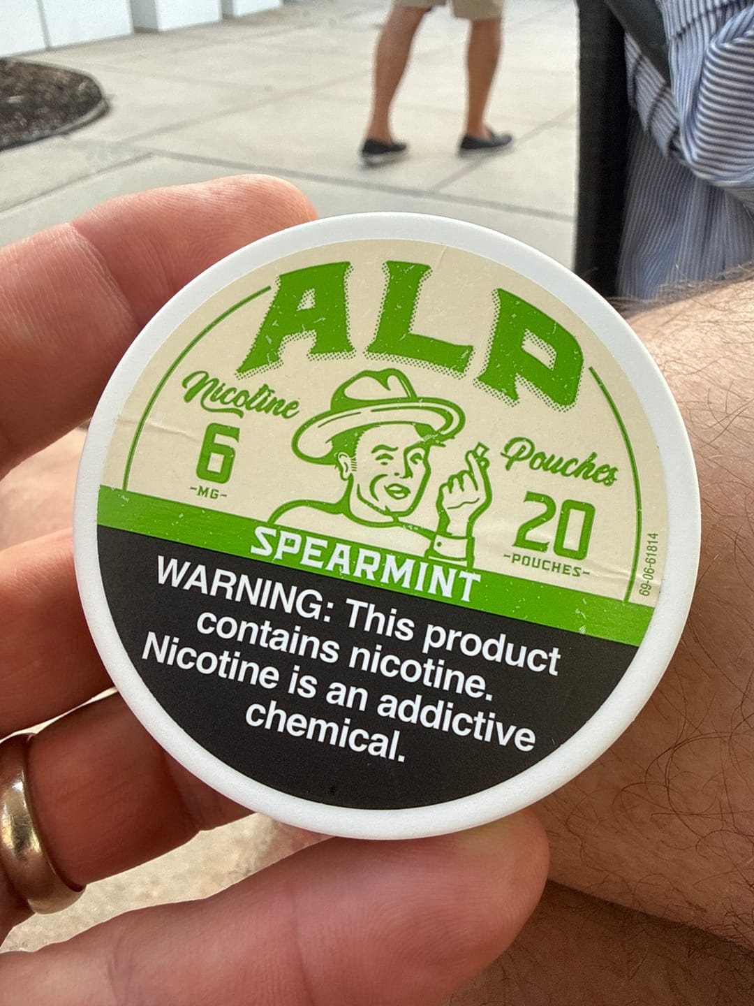 Customer photo review of Spearmint Nicotine Pouches