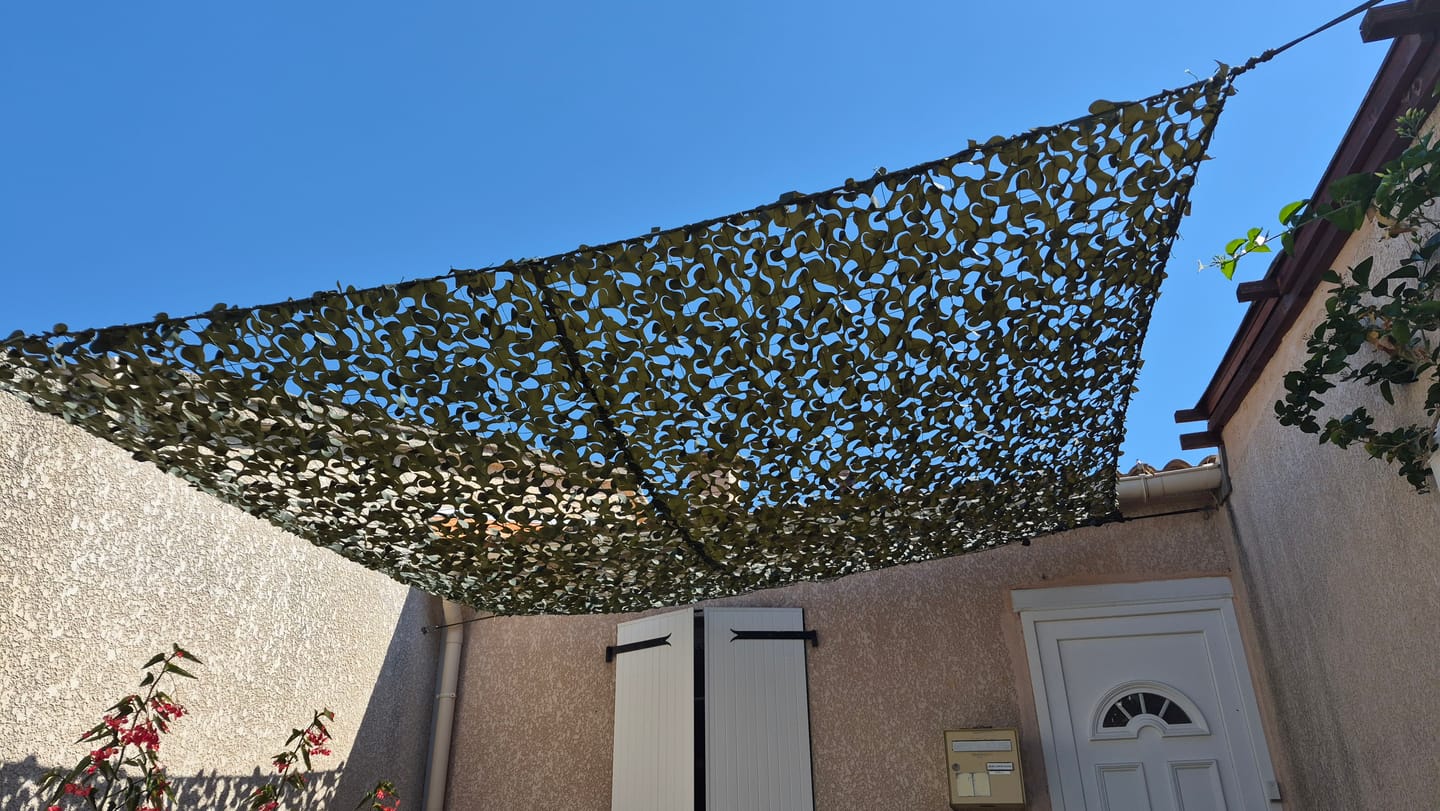Customer photo review of Filet de camouflage renforcé vert