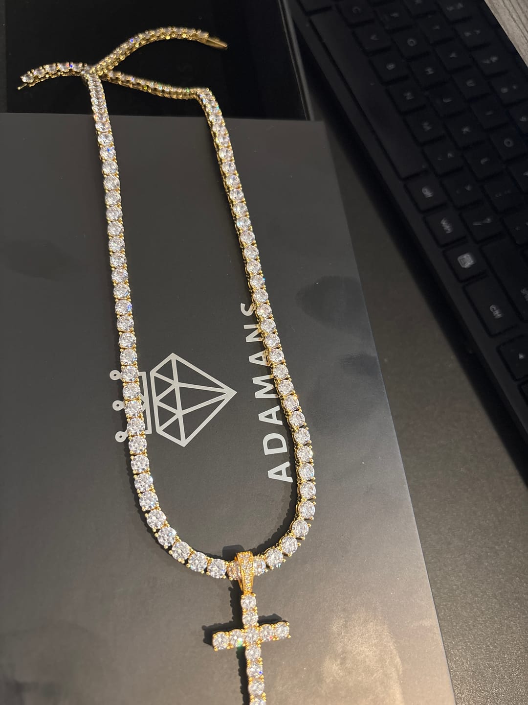 Customer photo review of 4.5mm Tennis Chain - Gold