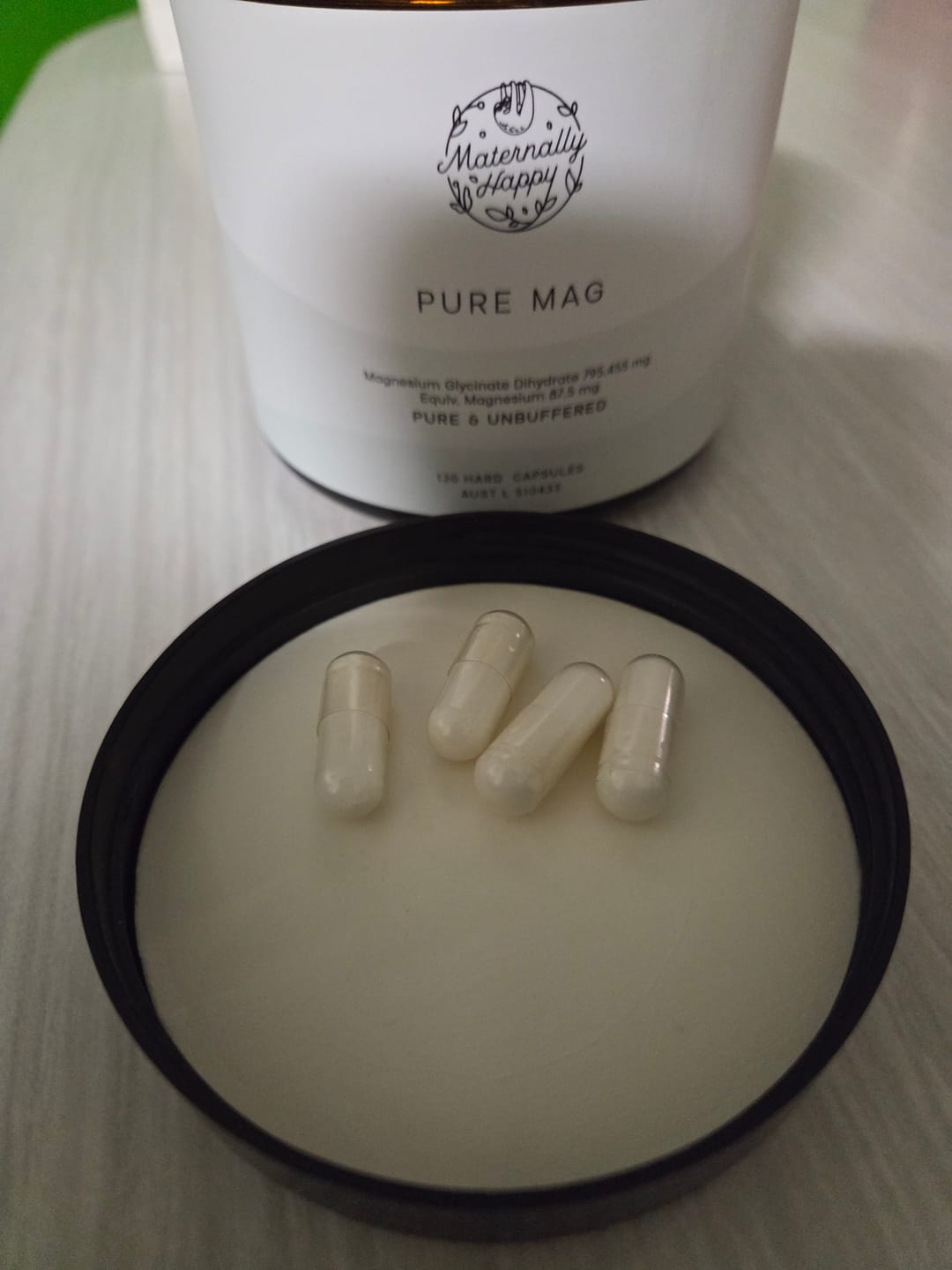 Customer photo review of 3 x Pure Mag | Unbuffered Magnesium Glycinate