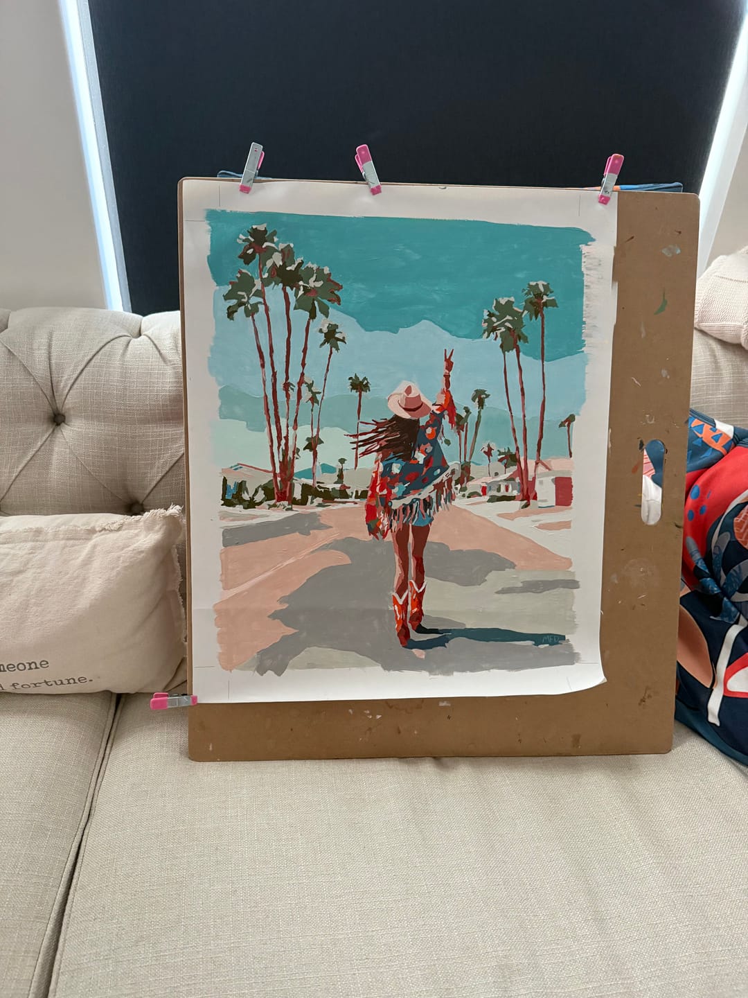 Customer photo review of Party in the Desert | Paint by Number