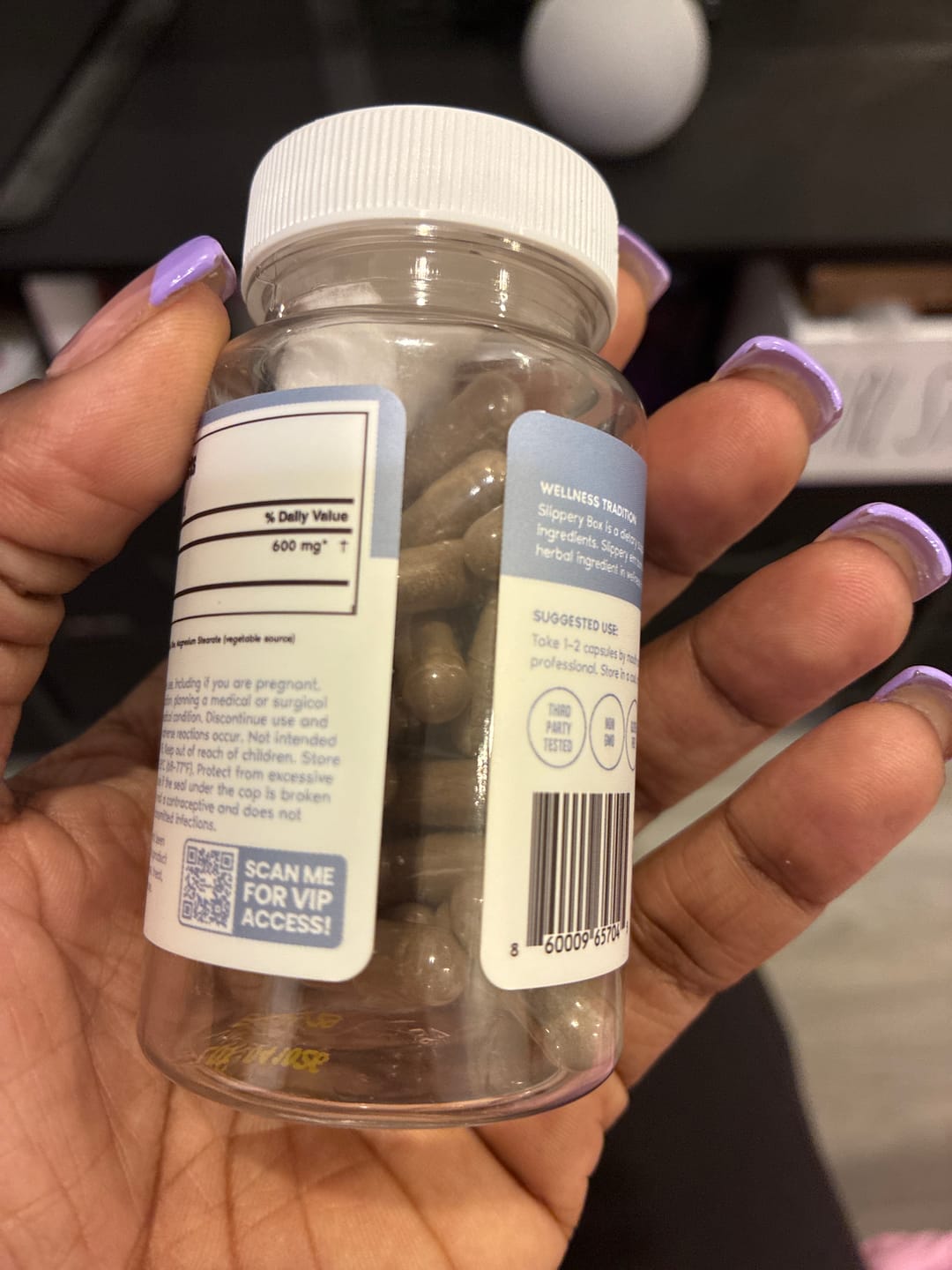 Customer photo review of Slippery Box - Extra Moisture Support Capsules