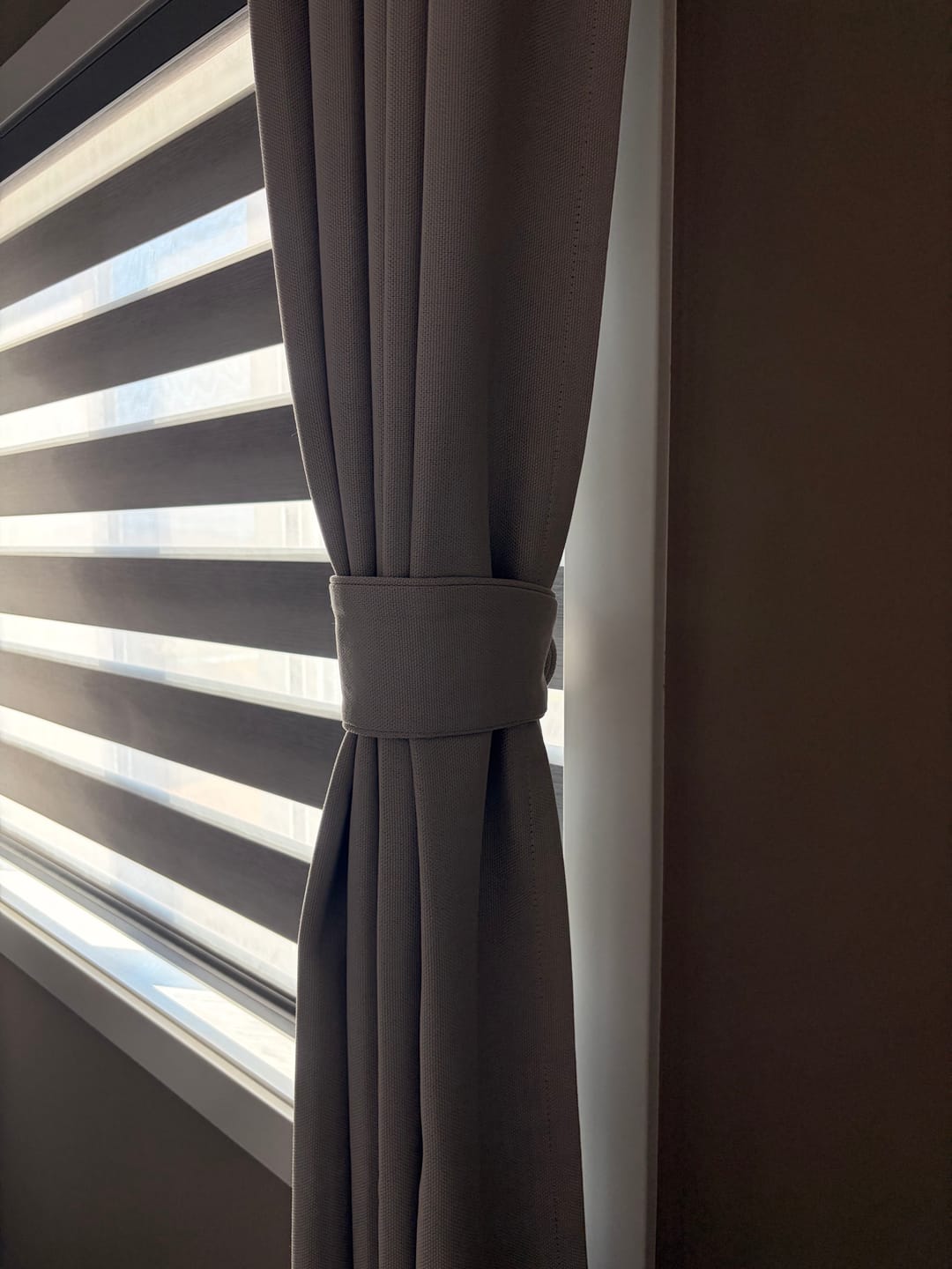 Customer photo review of Zoe Linen Look Soft Custom Curtain