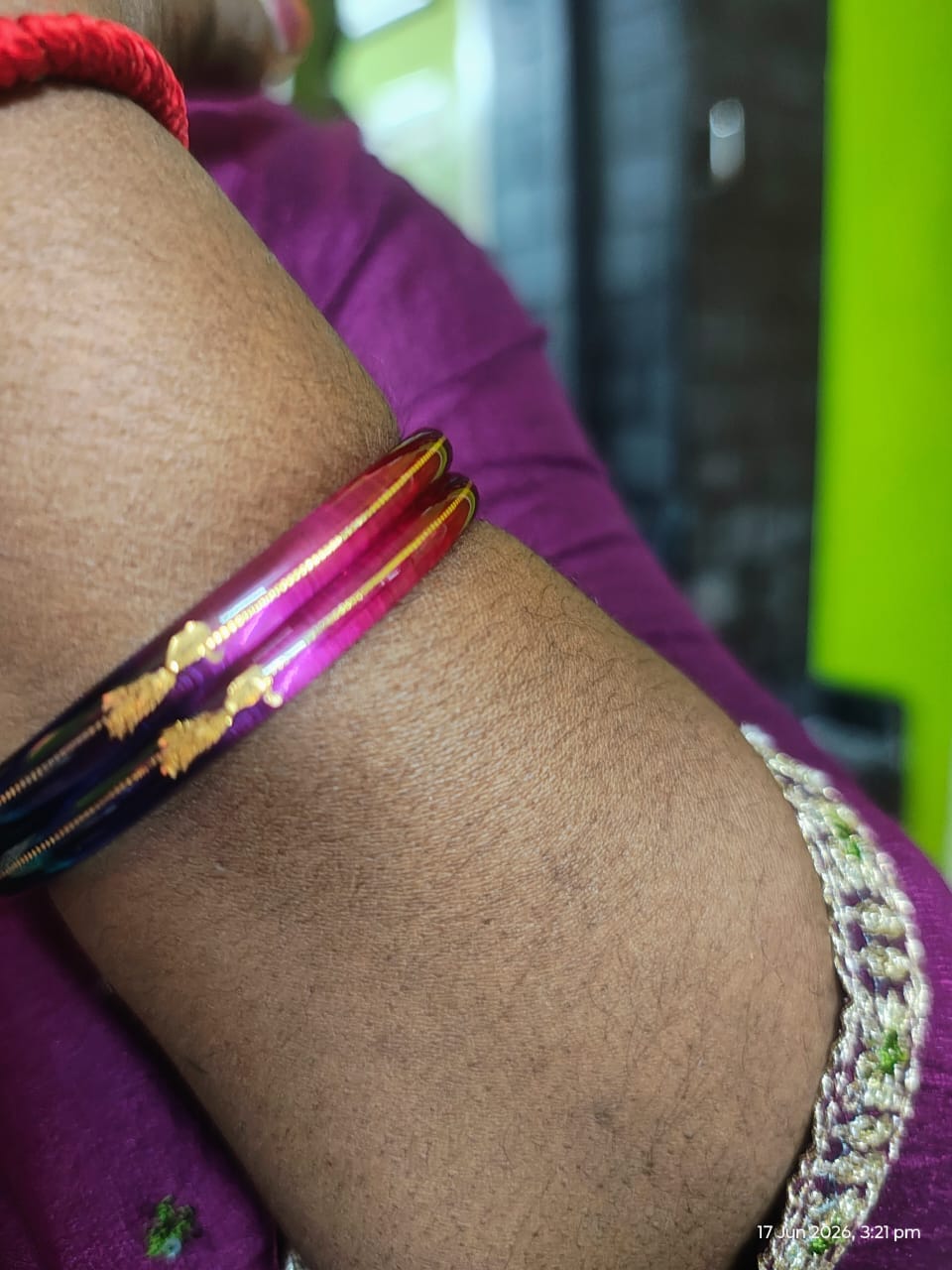 Customer photo review of "Mayur A Colorful Peacock Style!" - 916 22k Gold Bangles (Multicolour)