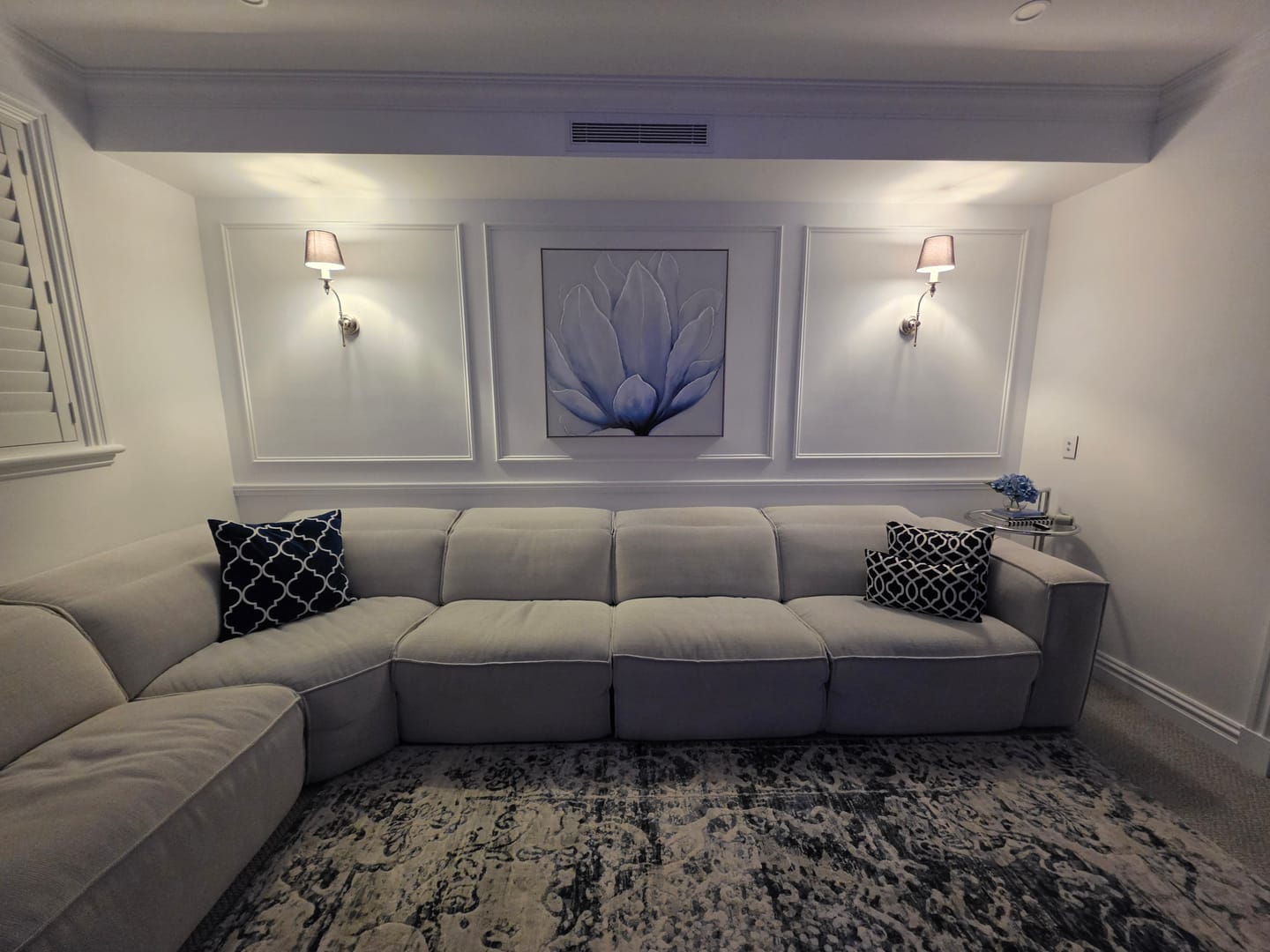 Customer photo review of Azure Bloom Canvas in Antique Silver Frame