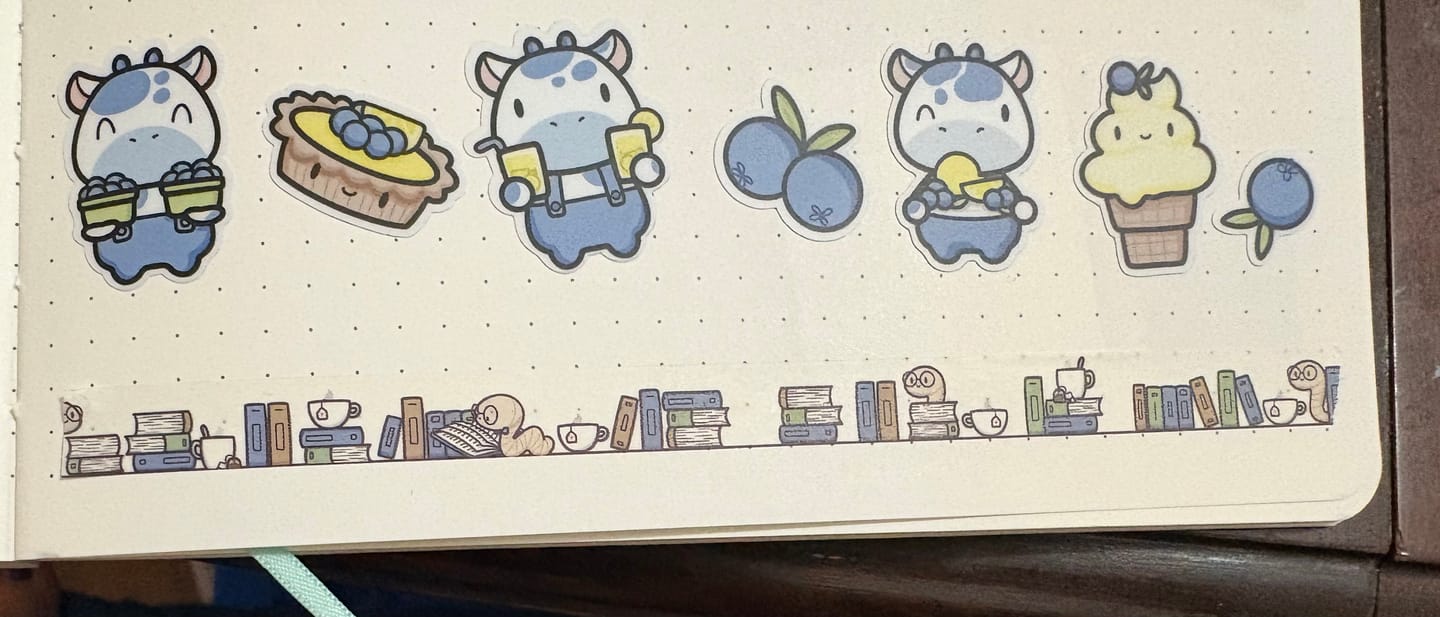 Customer photo review of Cozy Bookworm Washi Tapes (Set of 2)