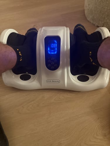 Customer photo review of Fot- og leggmassasjeapparat med fjernkontroll