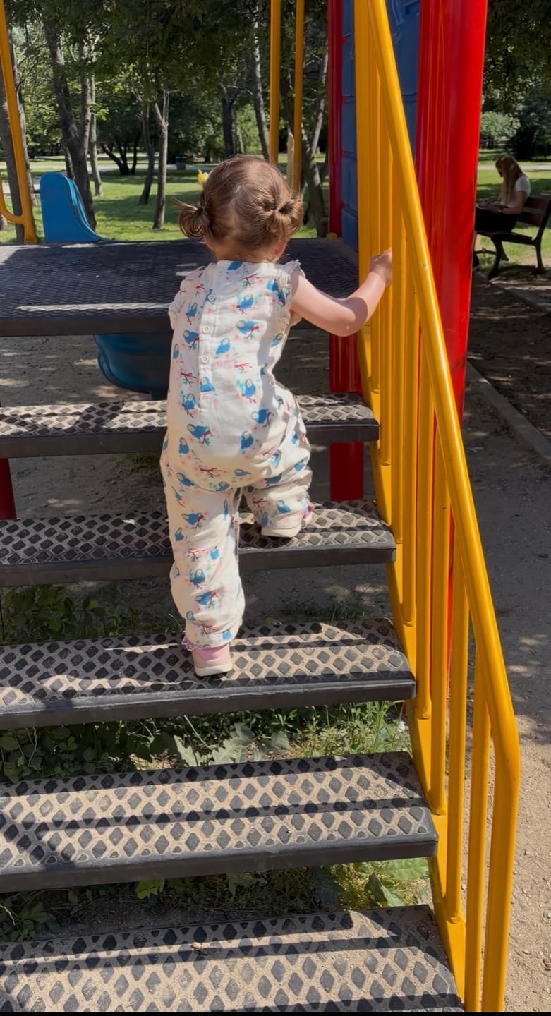 Customer photo review of Sunflower Everyday Dungarees