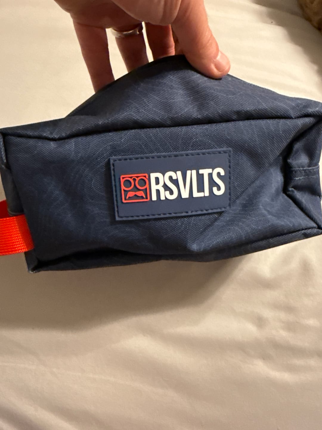 Customer photo review of Navy Topo – Travel Bag