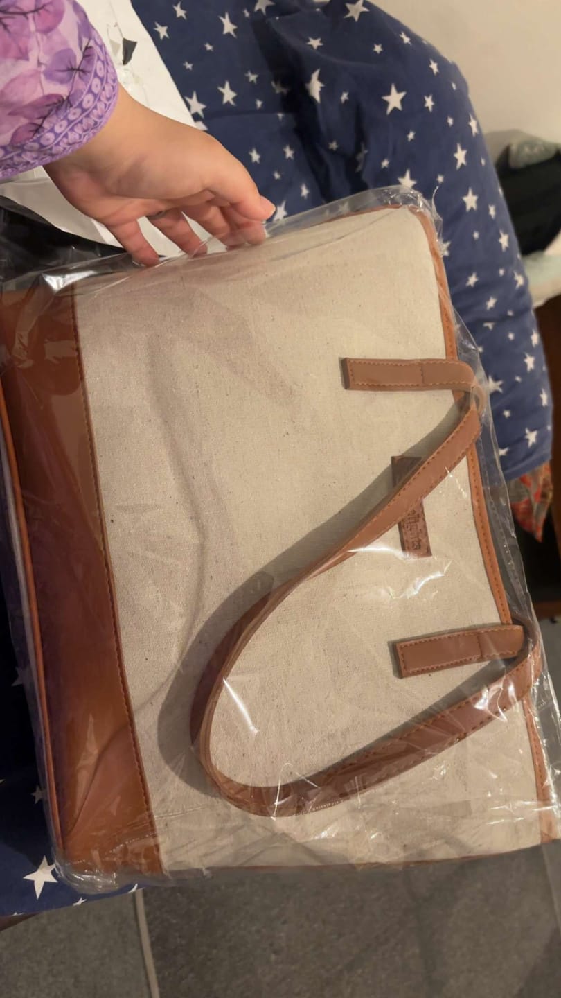Customer photo review of TOTE BAG BROWN