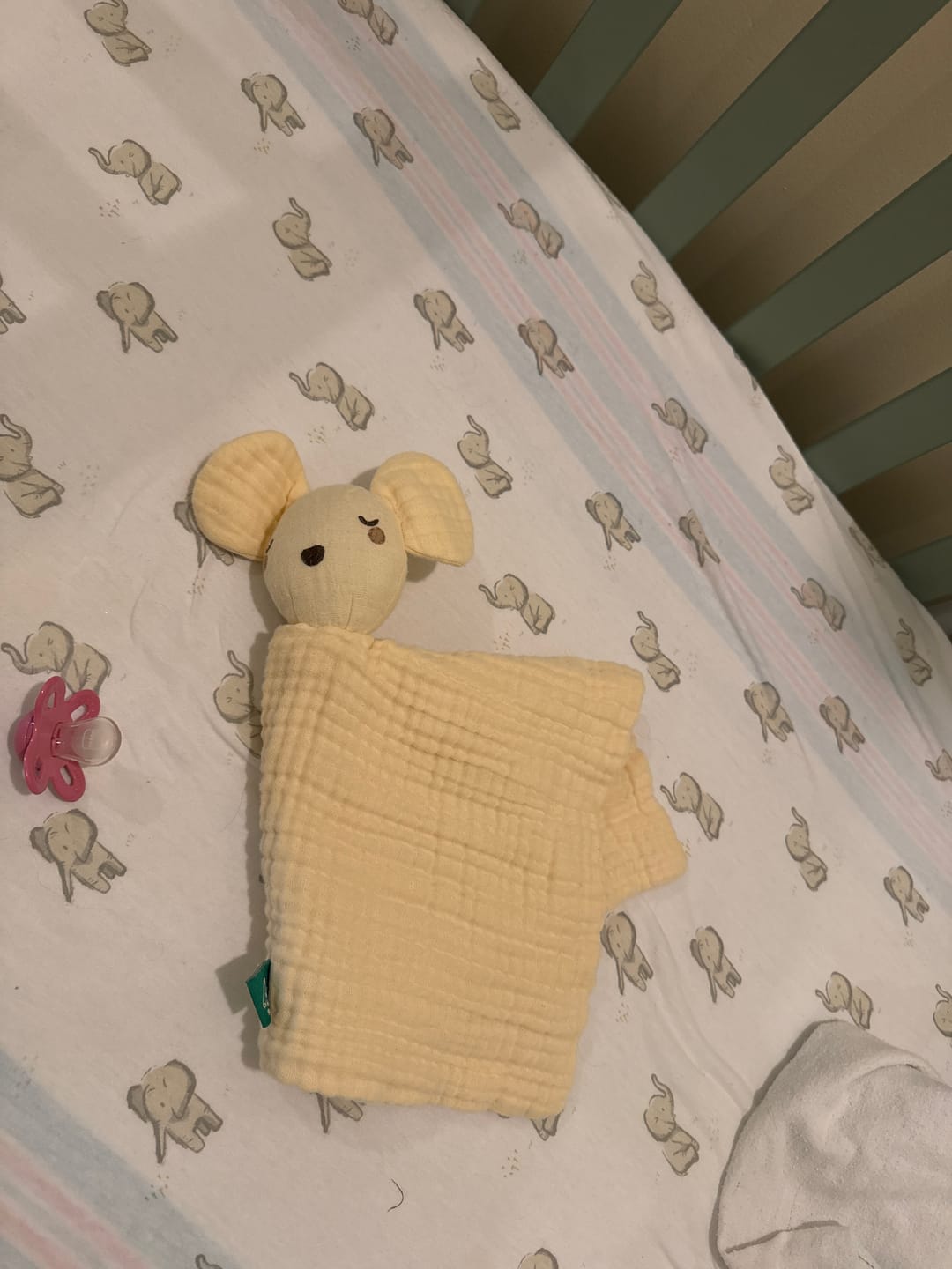 Customer photo review of Little Mouse Organic Baby Muslin Comforter
