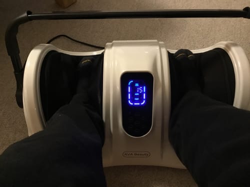 Customer photo review of Fot- og leggmassasjeapparat med fjernkontroll