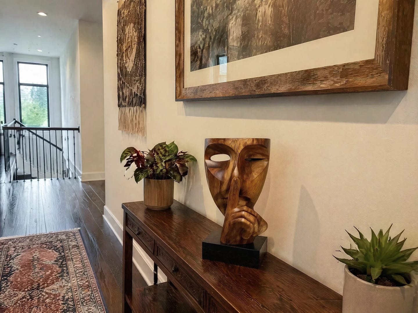 Customer photo review of Polished Silence Mask Sculpture