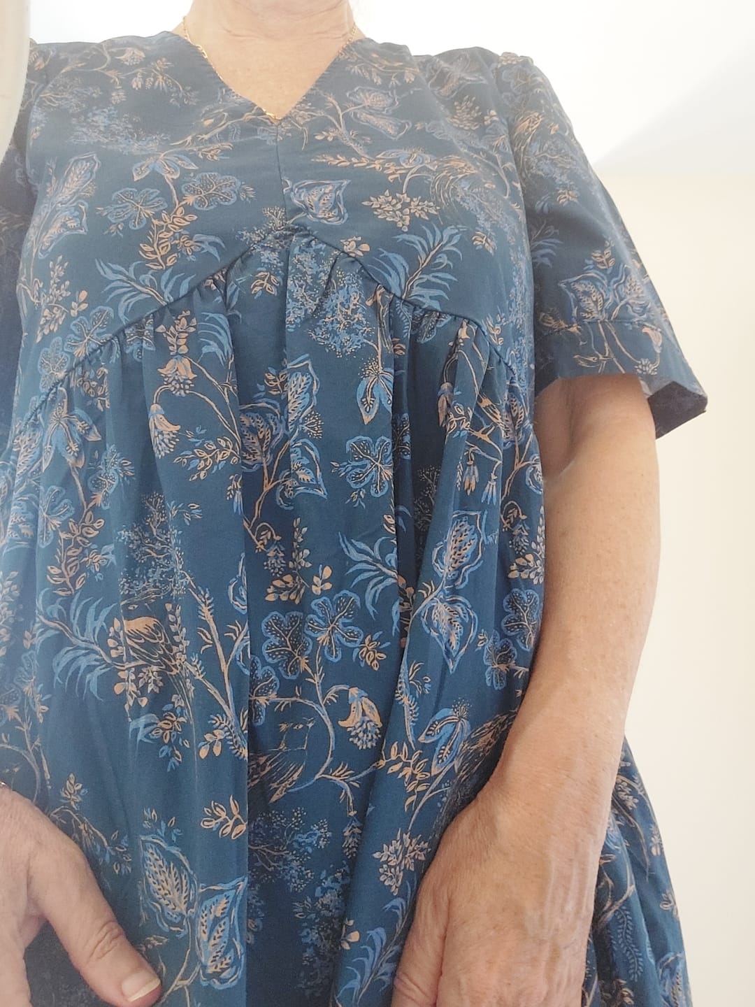 Customer photo review of Robe Édonie — Coton bleu de serre