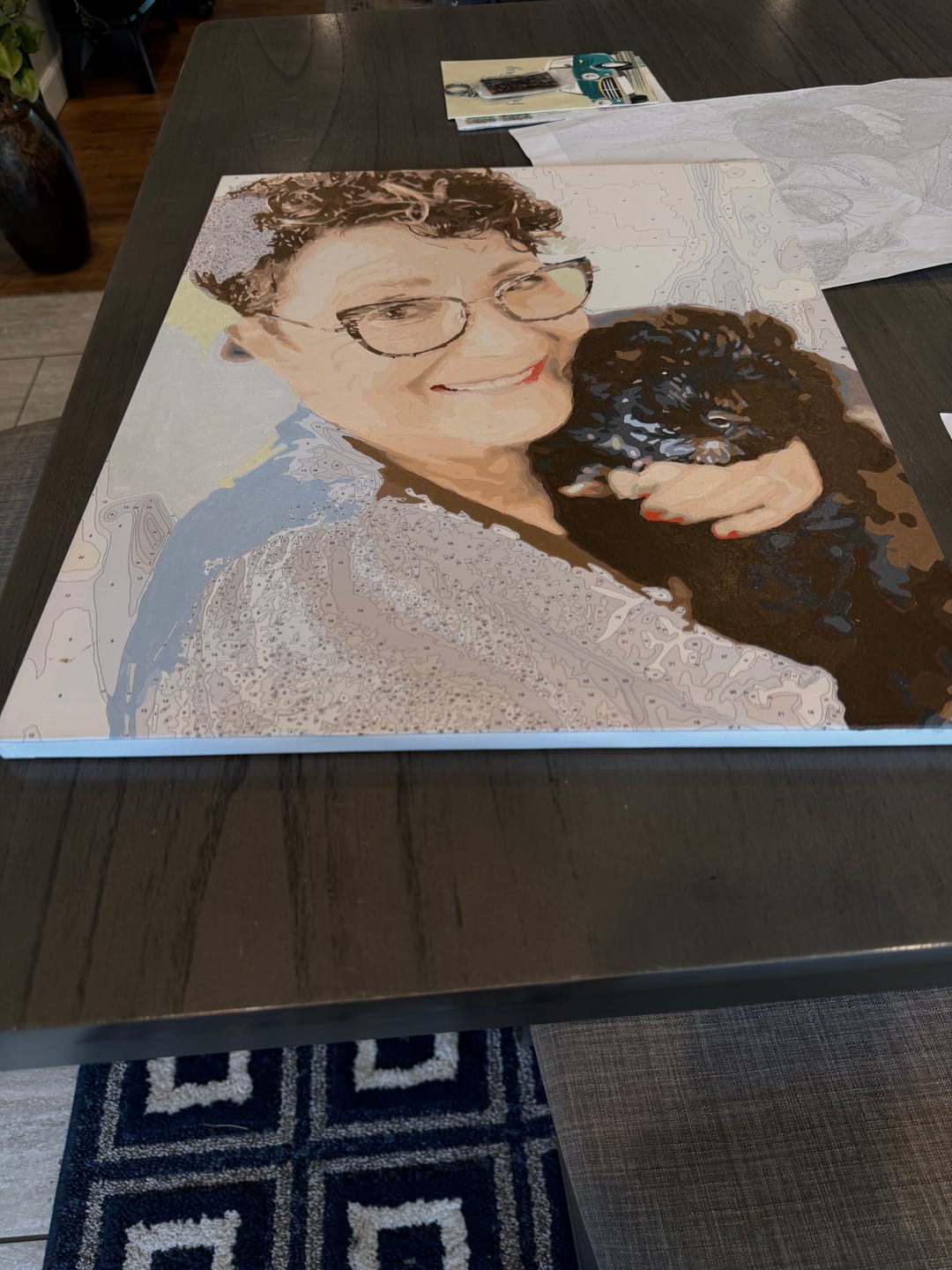Customer photo review of Custom Paint by Numbers Kit