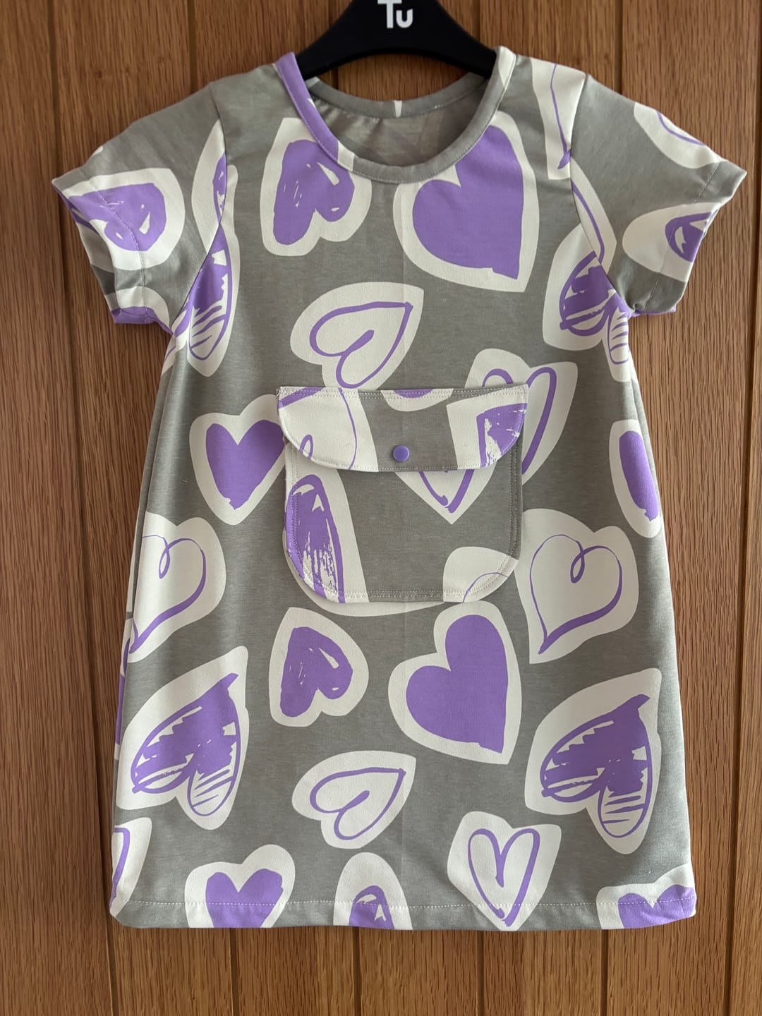 Customer photo review of Hearts Club French Terry Fabric