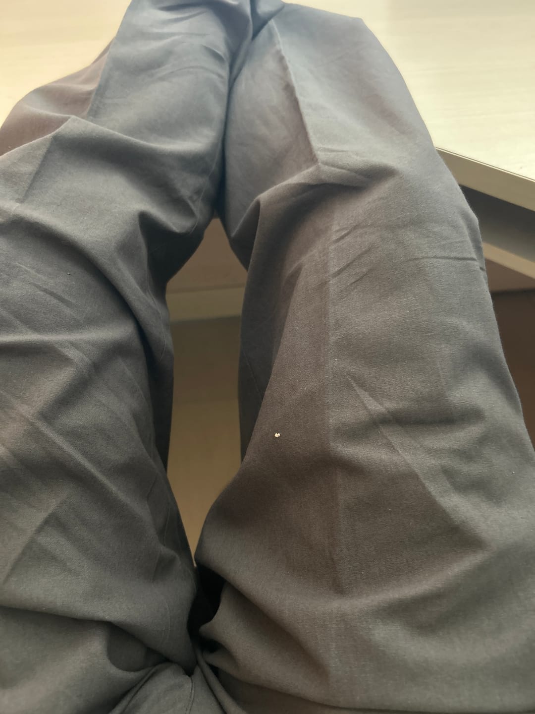 Customer photo review of Men Cement Grey Cotton Pant