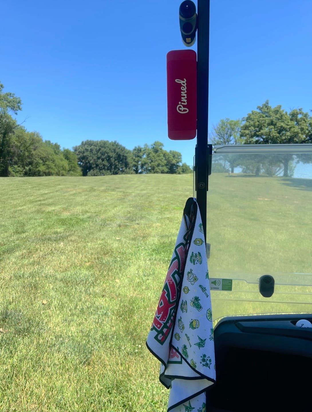 Customer photo review of Sakura Azalea - Magnetic Golf Towel