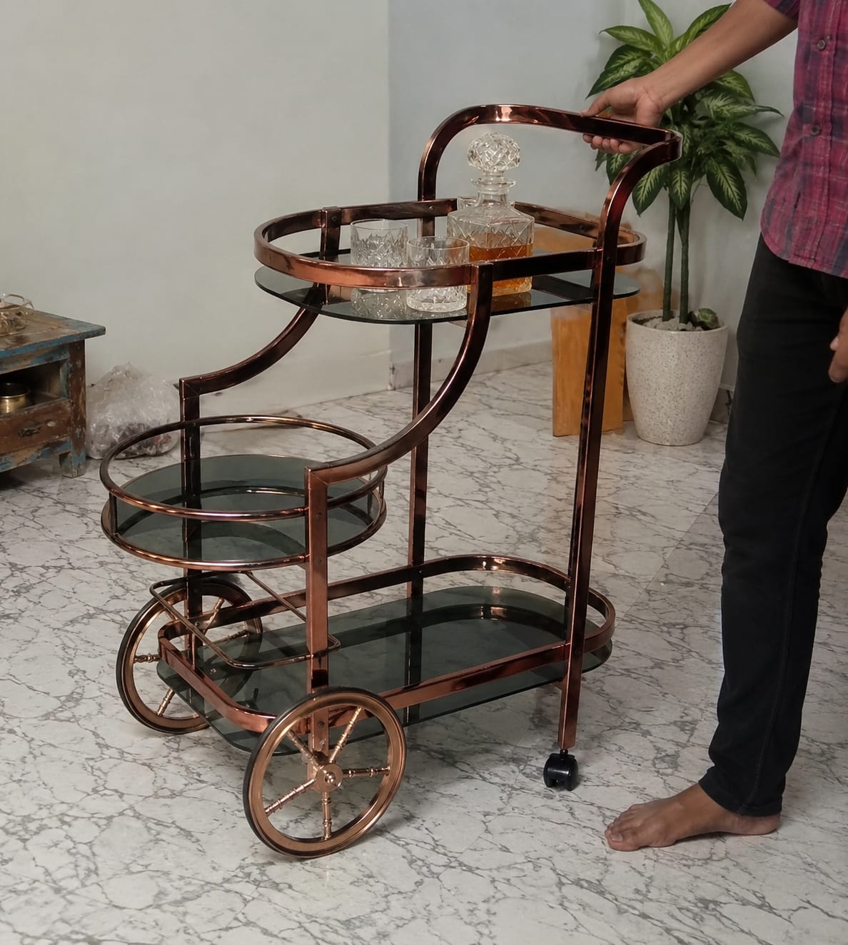 Customer photo review of Muskaan Serving Cart | Serving Trolley