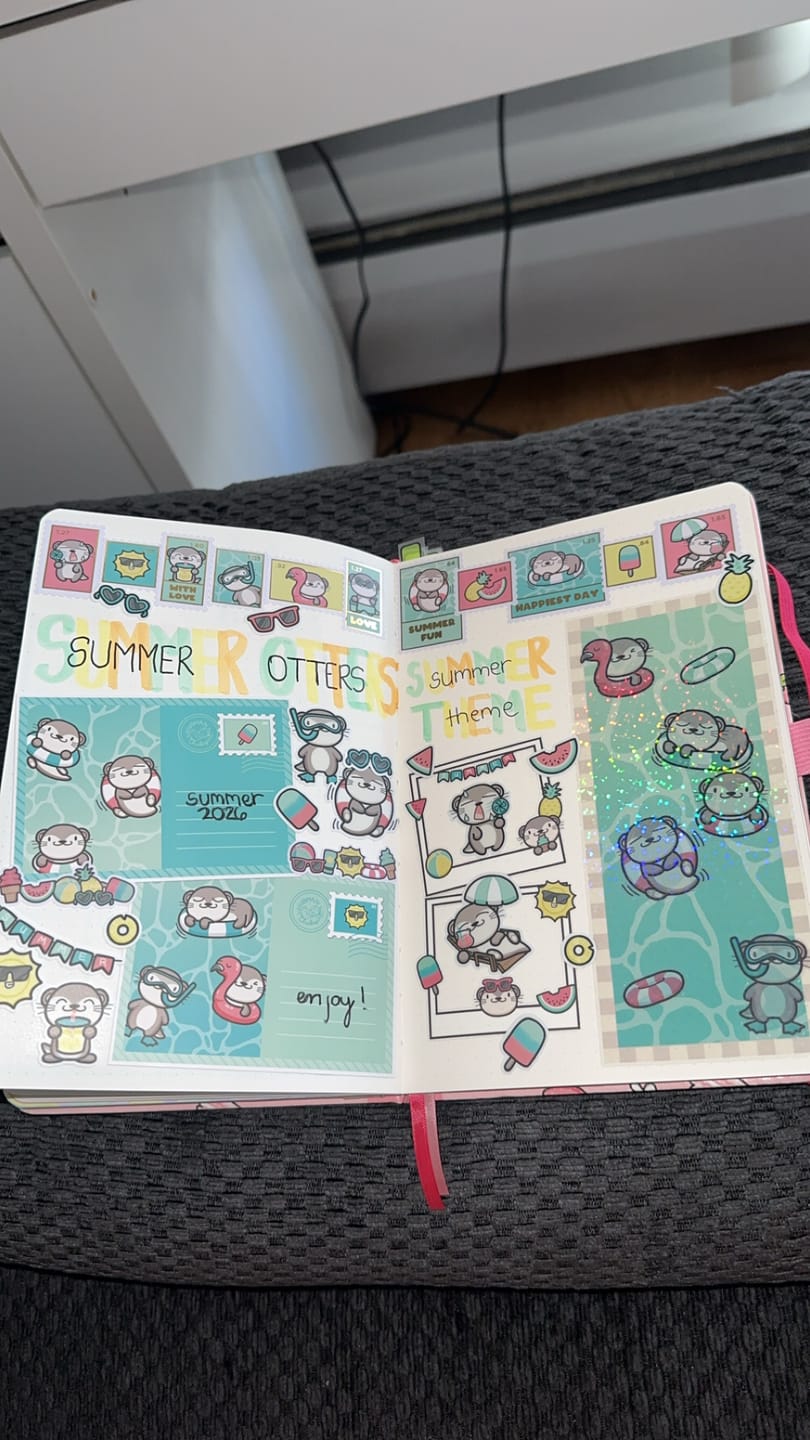 Customer photo review of Otterly Hot Day Sticker Sheet