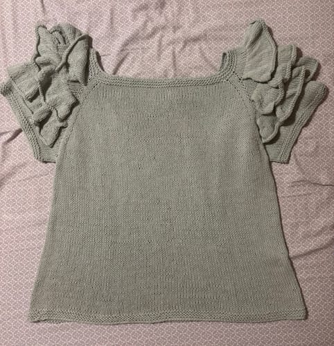 Customer photo review of KNITTING KIT DAFFODIL TEE