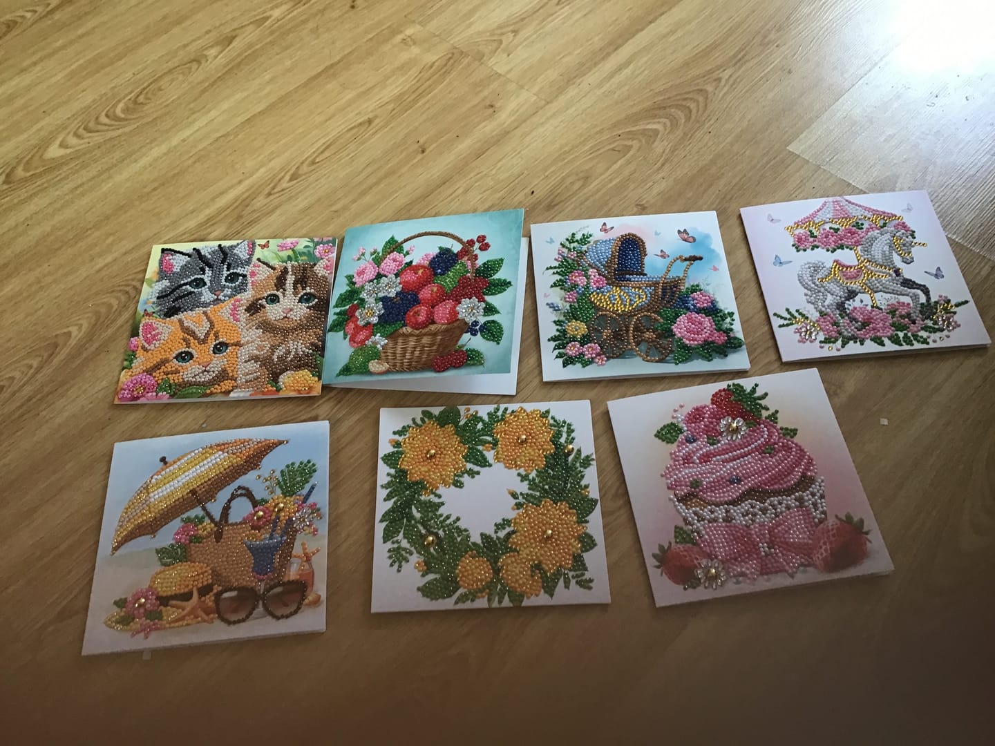 Customer photo review of Summer Crystal Art Card Making Kit x 24 Cards