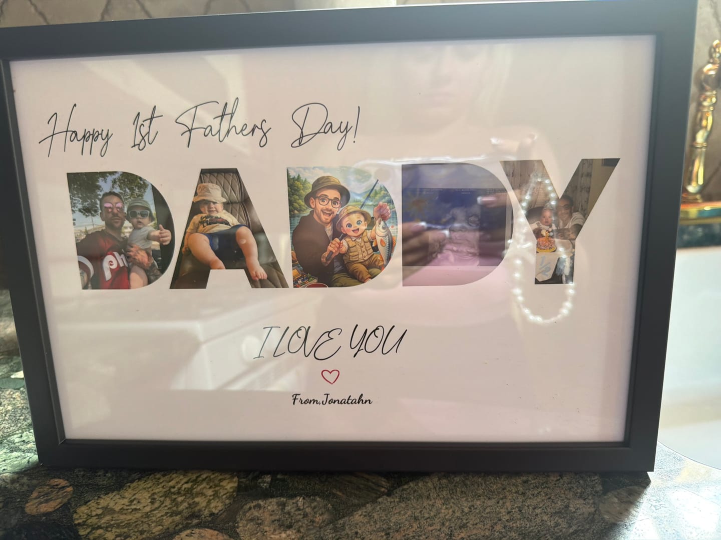 Customer photo review of Happy Dad's Day - Personalized poster