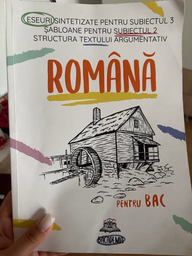 Recenzie cu fotografie de la un client despre Carte Română Bacalaureat Bacademia (temă și viziune, caracterizare, relație) - Ediția II