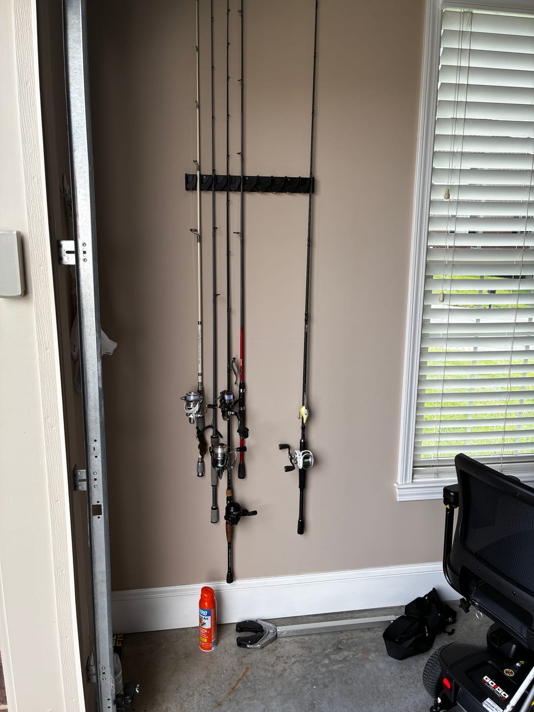 Customer photo review of Beyond Fishing GripLock Vertical Fishing Rod Rack