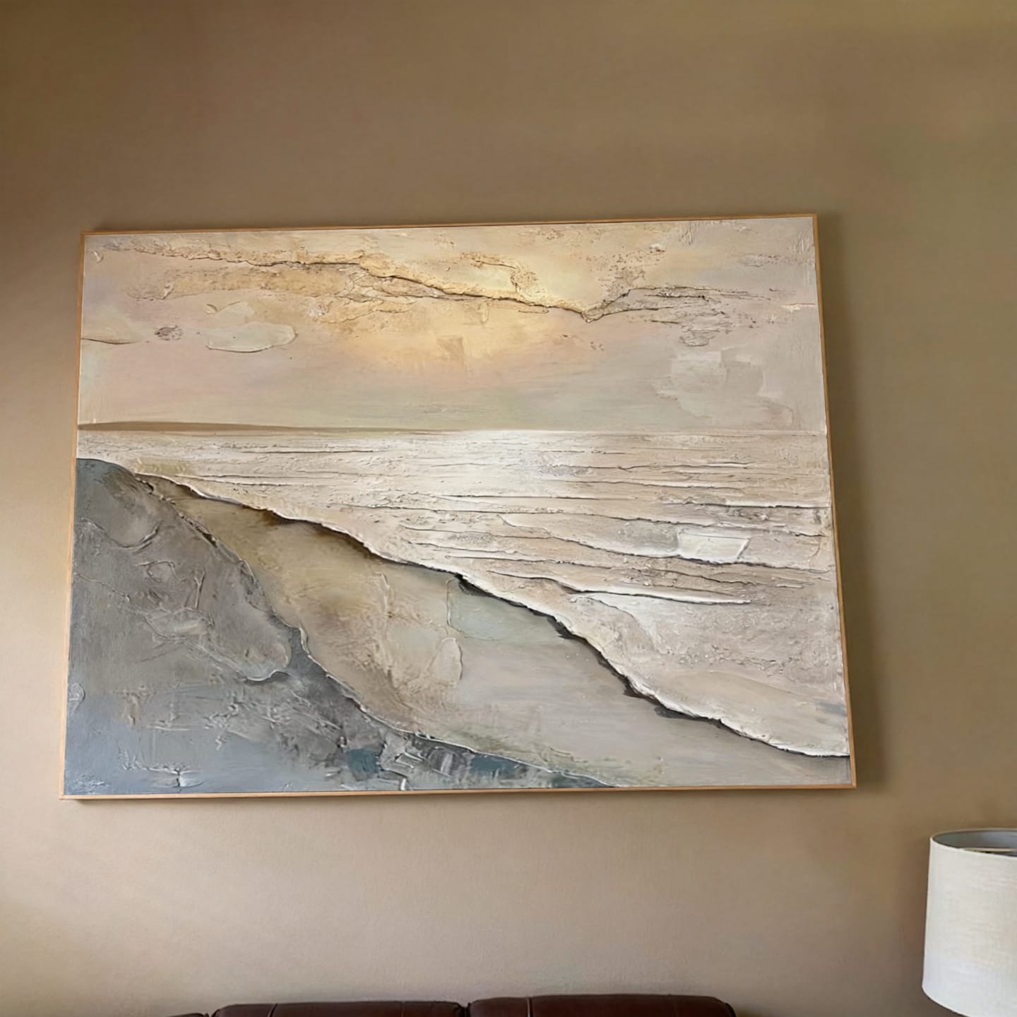 Customer photo review of Ocean And Sky Abstract Textured Wall Art #OS136