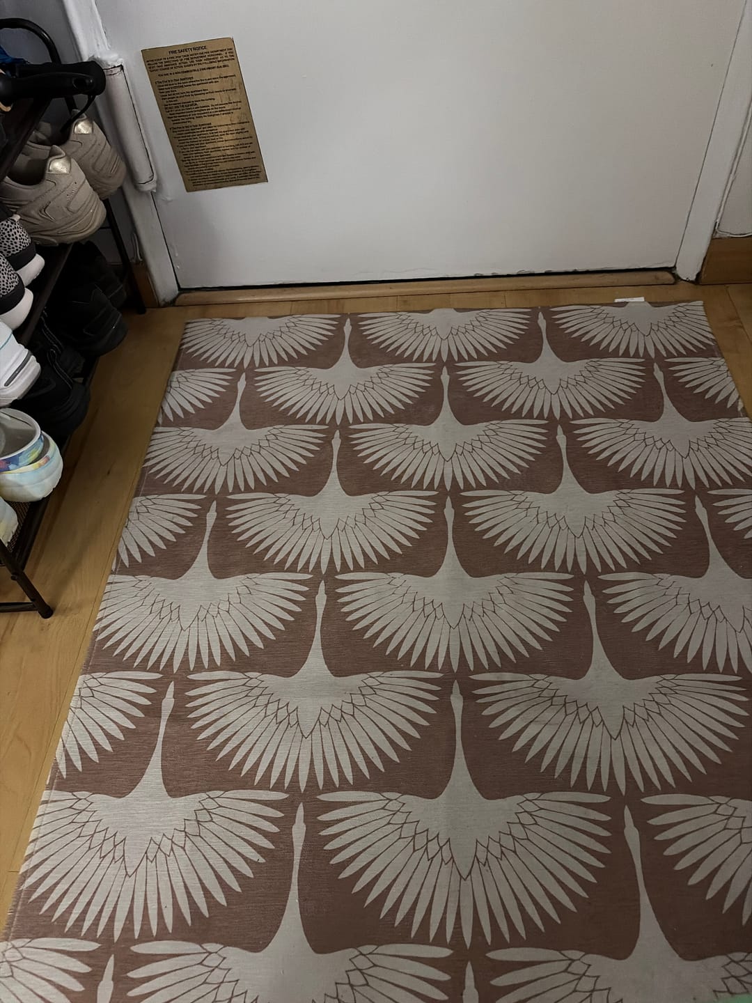 Customer photo review of Flock Camel Washable Rug