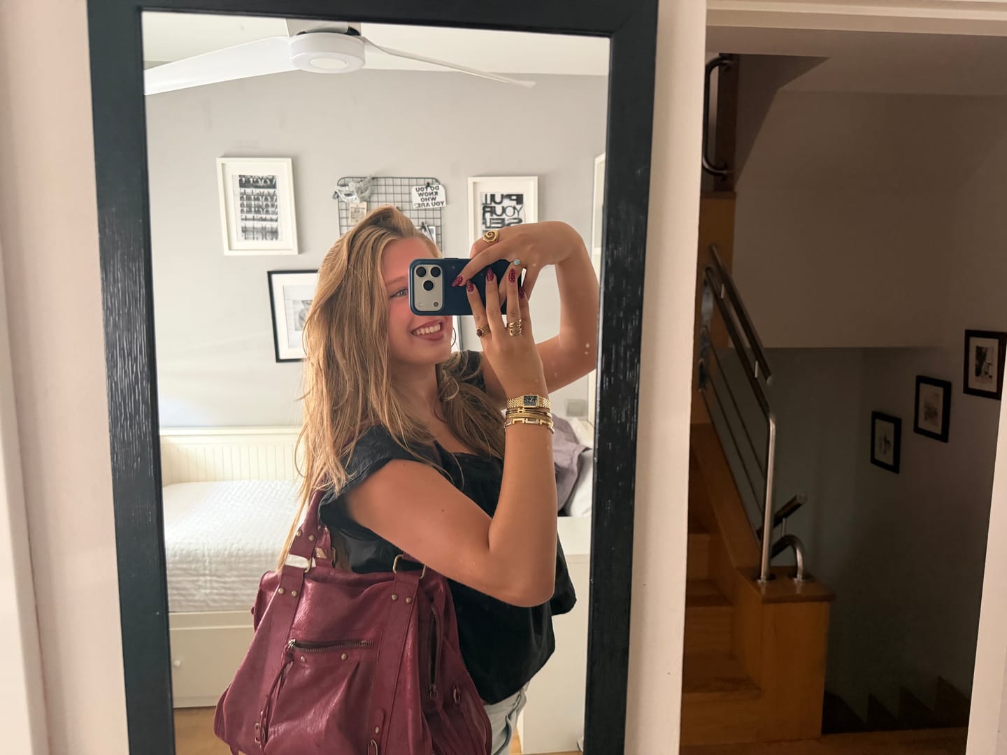 Customer photo review of It girl bag cherry red