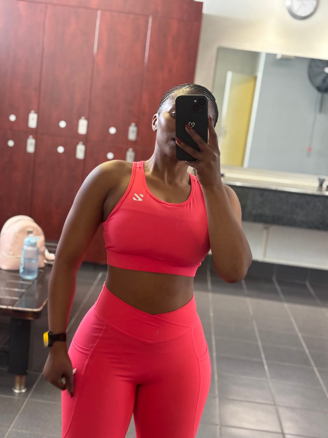 Customer photo review of Cut Out Backless Sports Bra